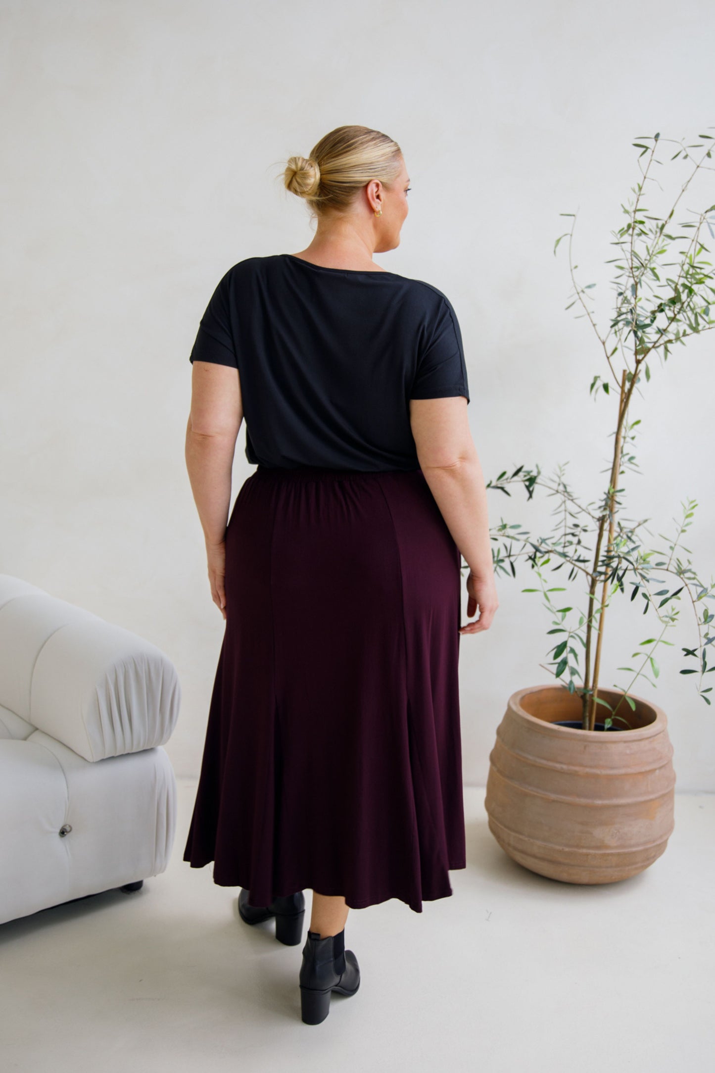Adeline Bamboo Skirt | Berry