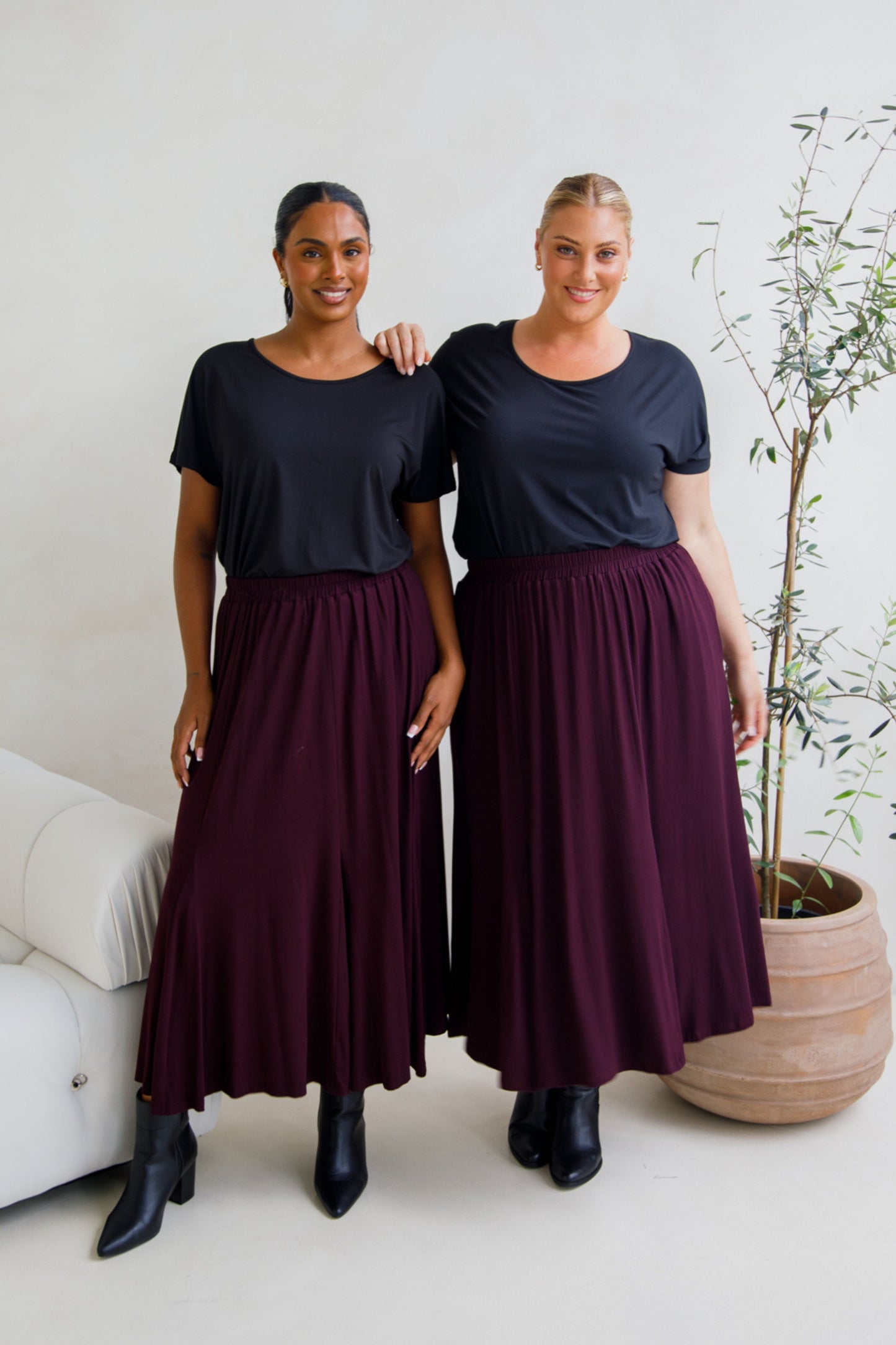 Adeline Bamboo Skirt | Berry