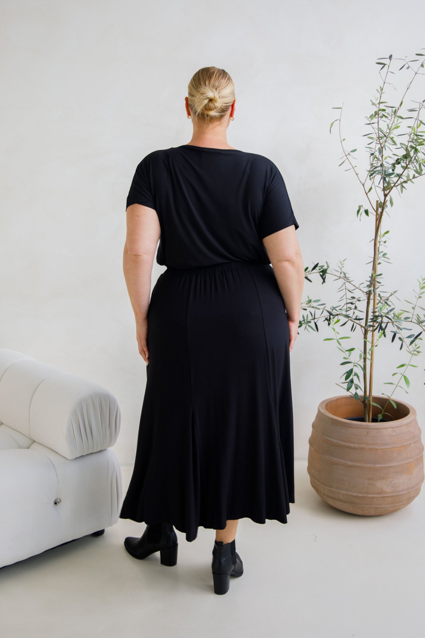 Adeline Bamboo Skirt | Black | FINAL SALE