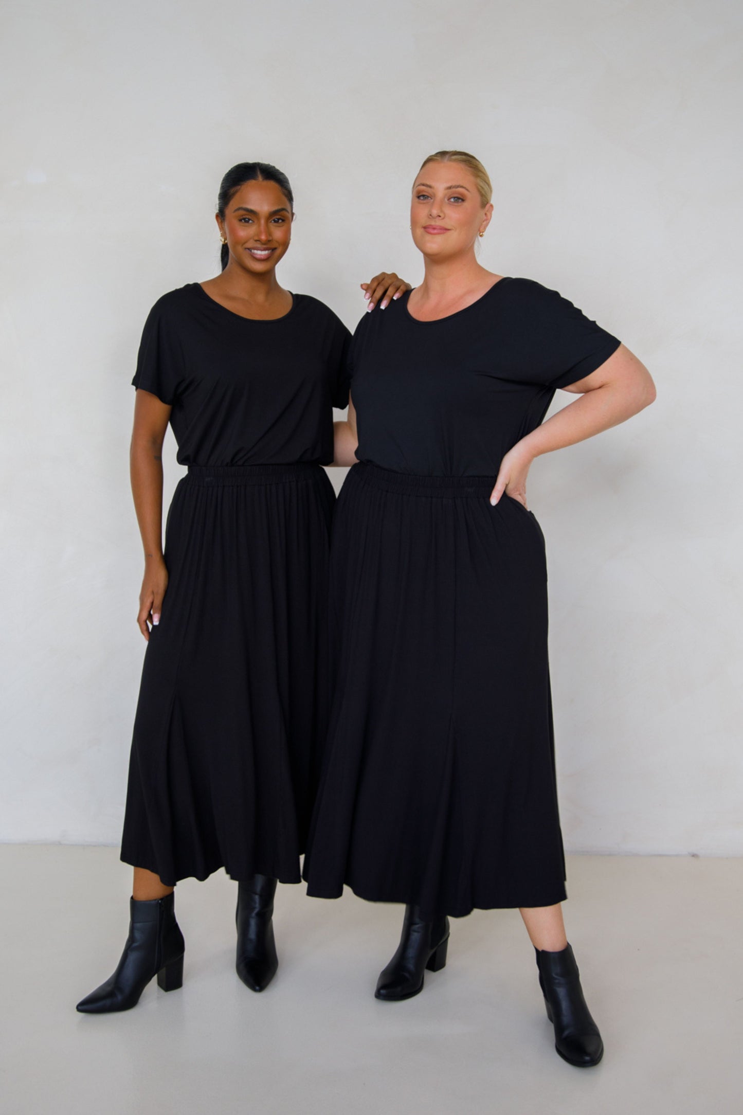 Adeline Bamboo Skirt | Black | FINAL SALE
