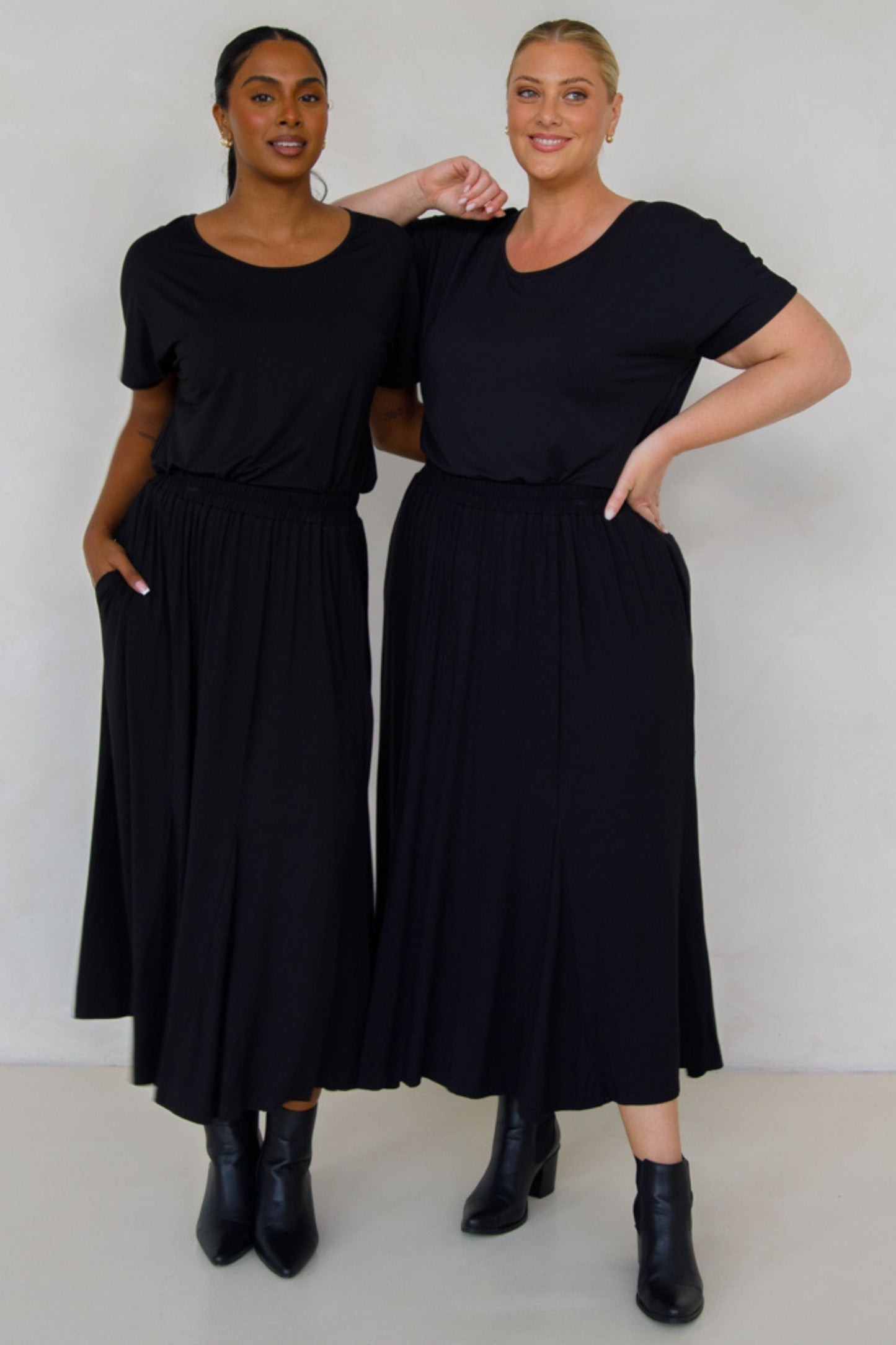 Adeline Bamboo Skirt | Black | FINAL SALE