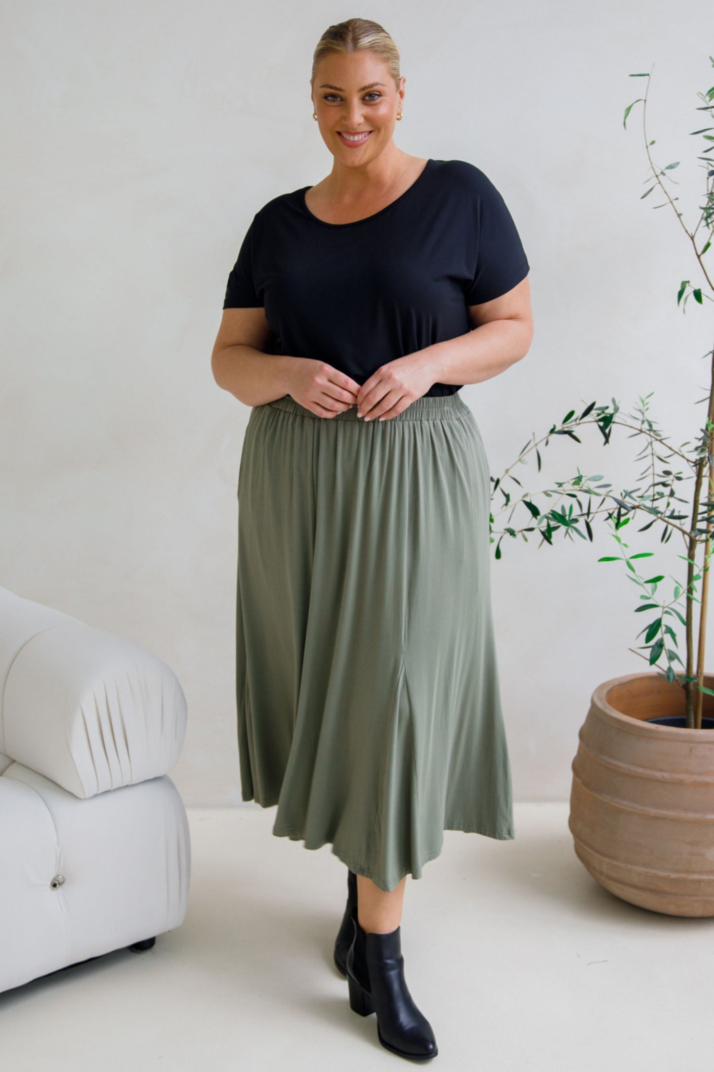Adeline Bamboo Skirt | Fern | FINAL SALE