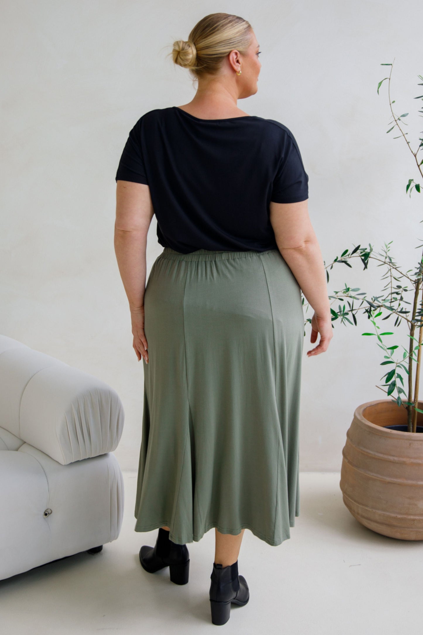 Adeline Bamboo Skirt | Fern | FINAL SALE