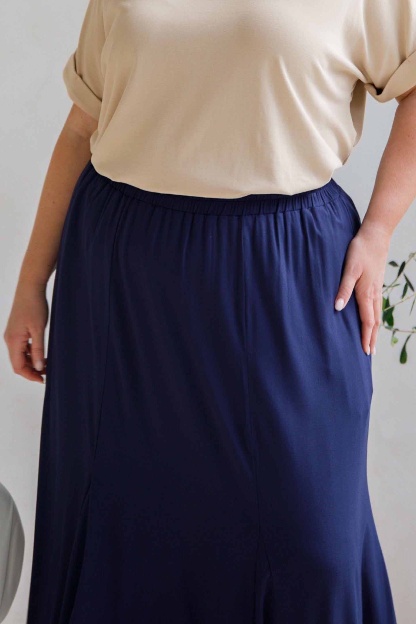 Adeline Bamboo Skirt | Midnight Navy