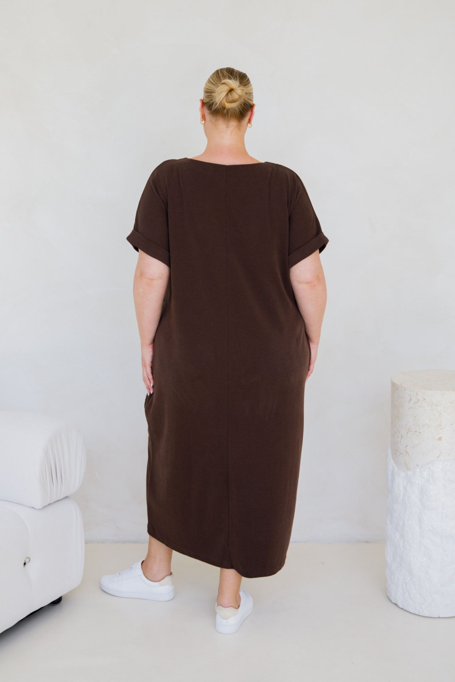 Althea Lounge Midi Dress | Chocolate