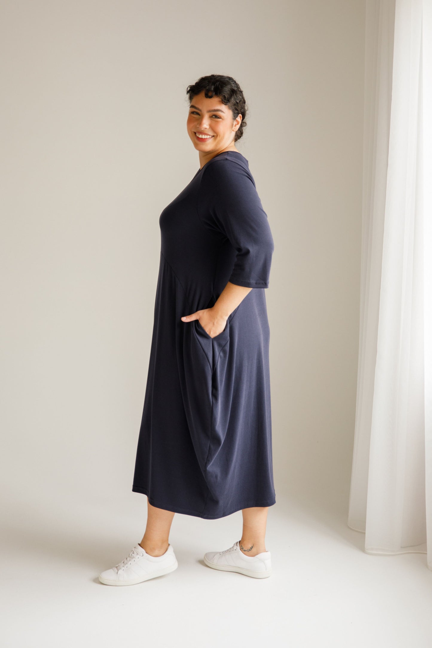Alviva Lounge Dress | Midnight Navy