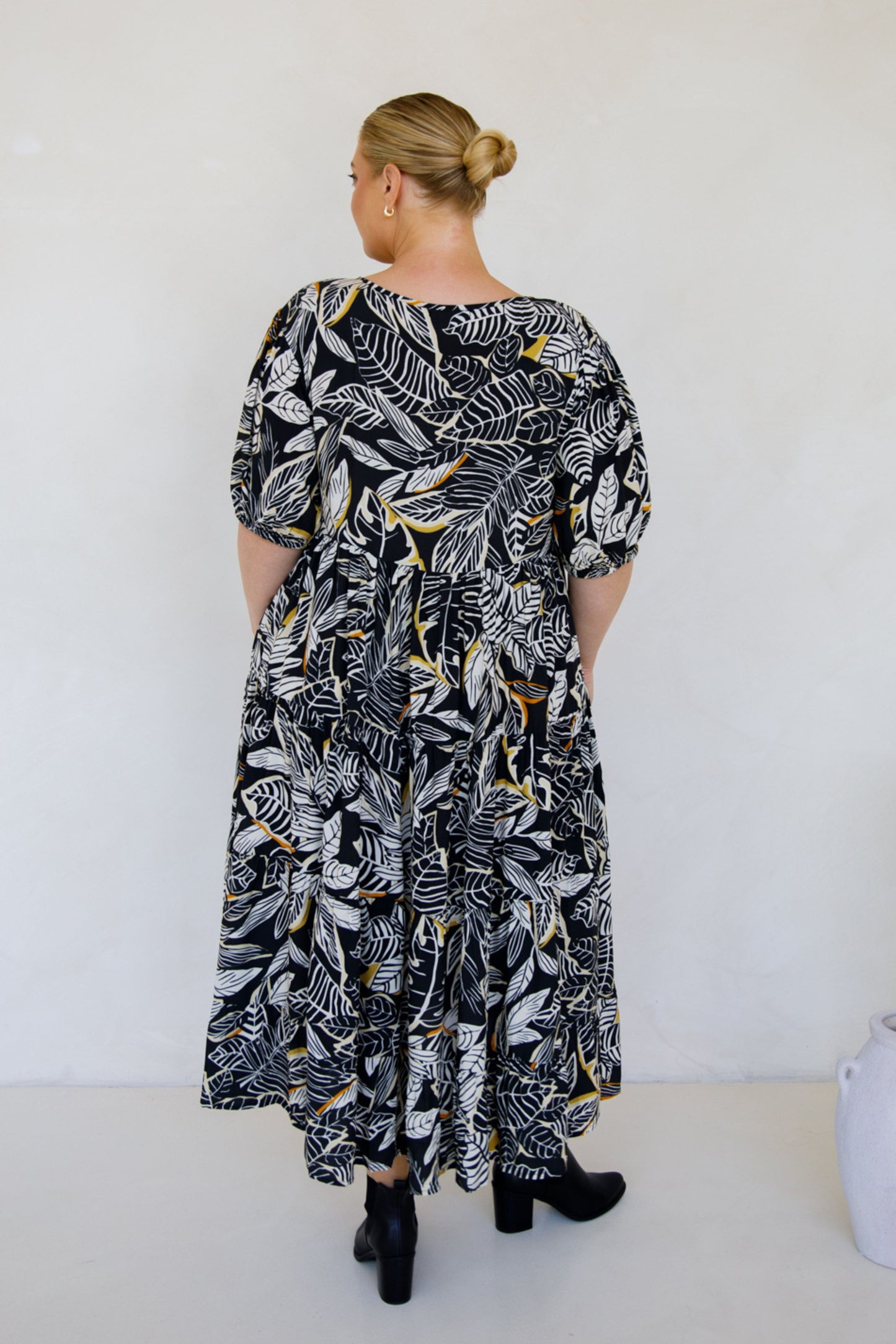 ASHA Rayon Half Sleeve Classic Length Dress | Canopy | FINAL SALE