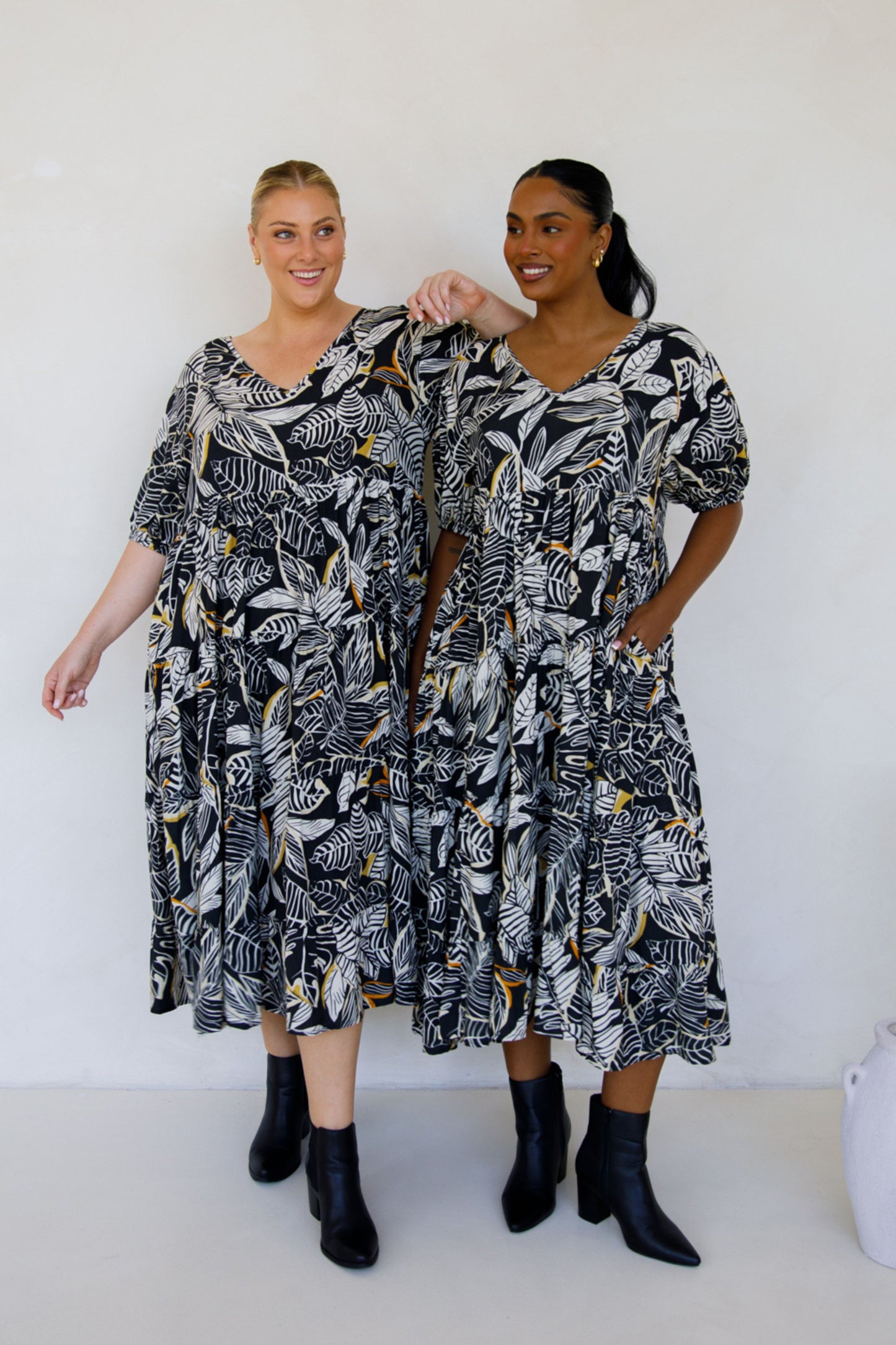 ASHA Rayon Half Sleeve Classic Length Dress | Canopy | FINAL SALE