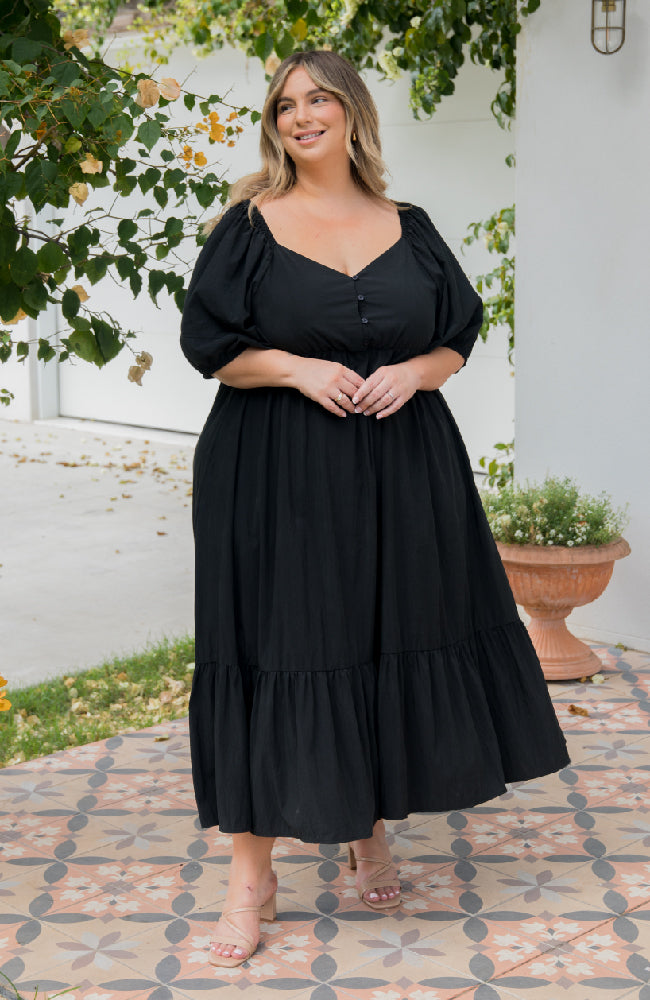 Austin Midi Dress | Black | FINAL SALE