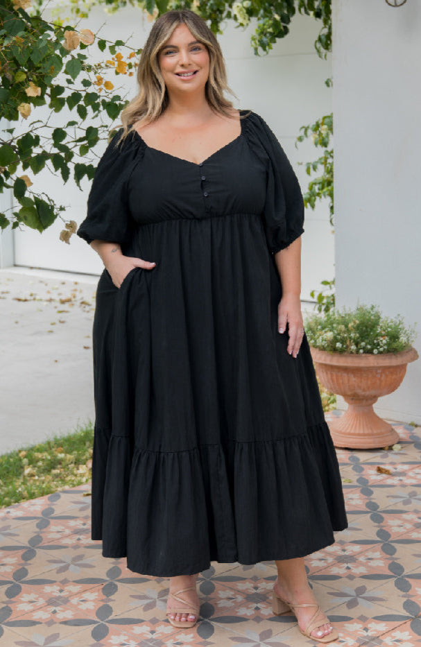 Austin Midi Dress | Black | FINAL SALE