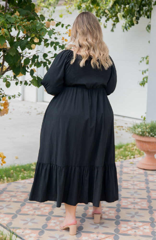 Austin Midi Dress | Black | FINAL SALE