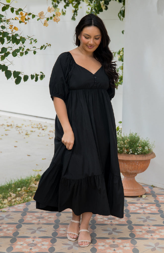 Austin Midi Dress | Black | FINAL SALE
