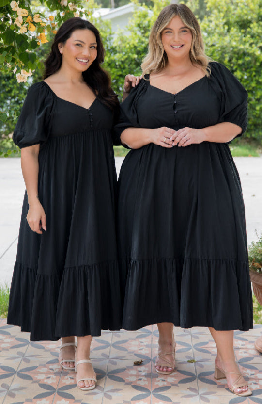 Austin Midi Dress | Black | FINAL SALE