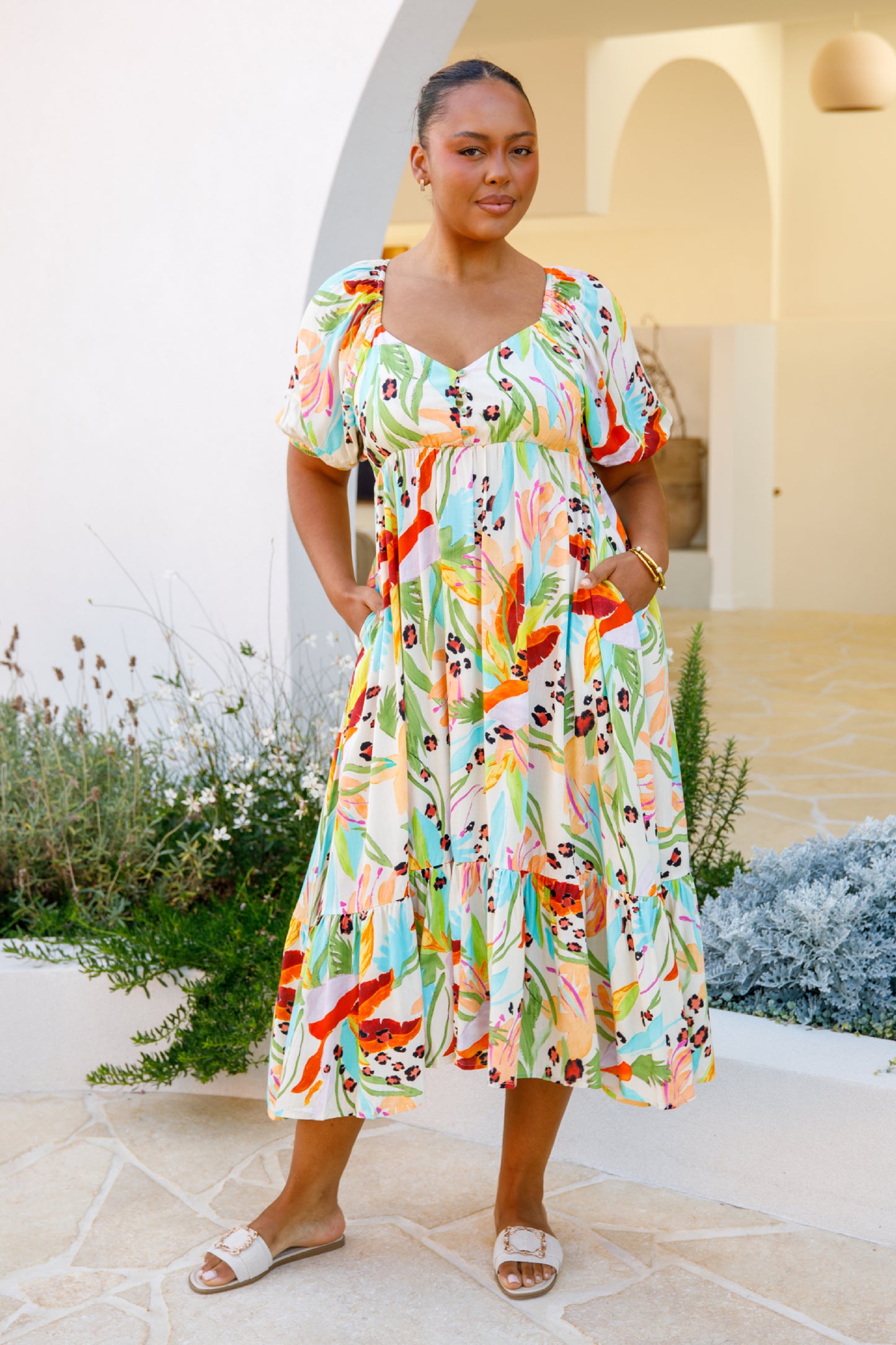 Austin Midi Dress | Castaway | FINAL SALE