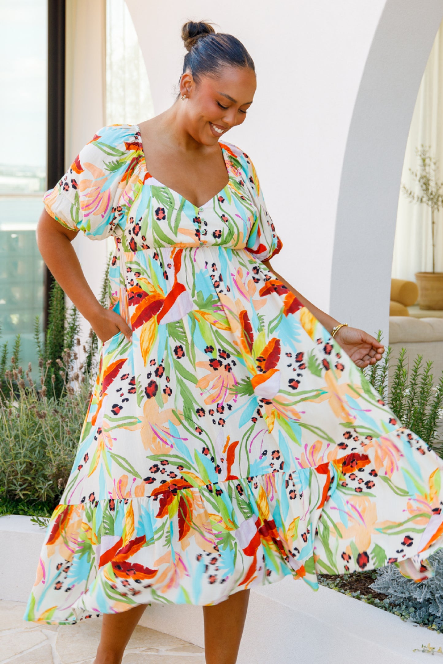 Austin Midi Dress | Castaway | FINAL SALE