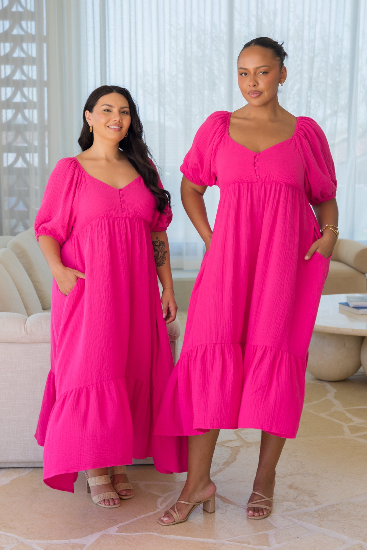 Austin Midi Dress | Flamingo | FINAL SALE