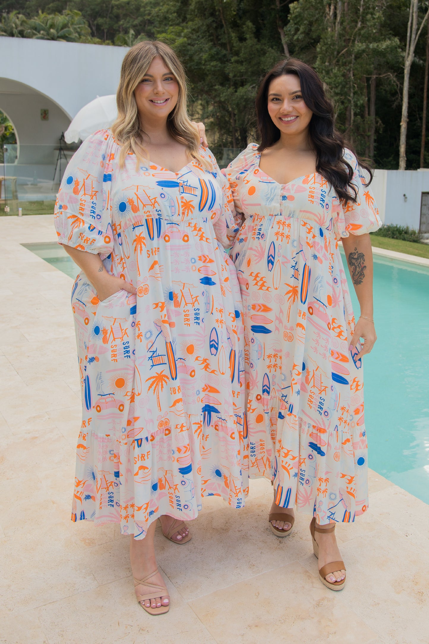 Austin Midi Dress | Surf's Up | FINAL SALE