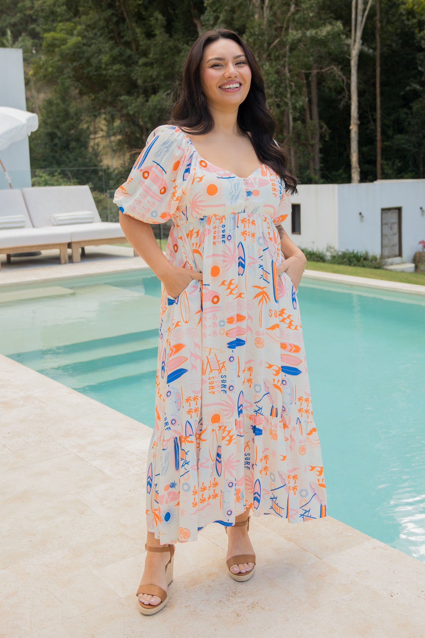Austin Midi Dress | Surf's Up | FINAL SALE