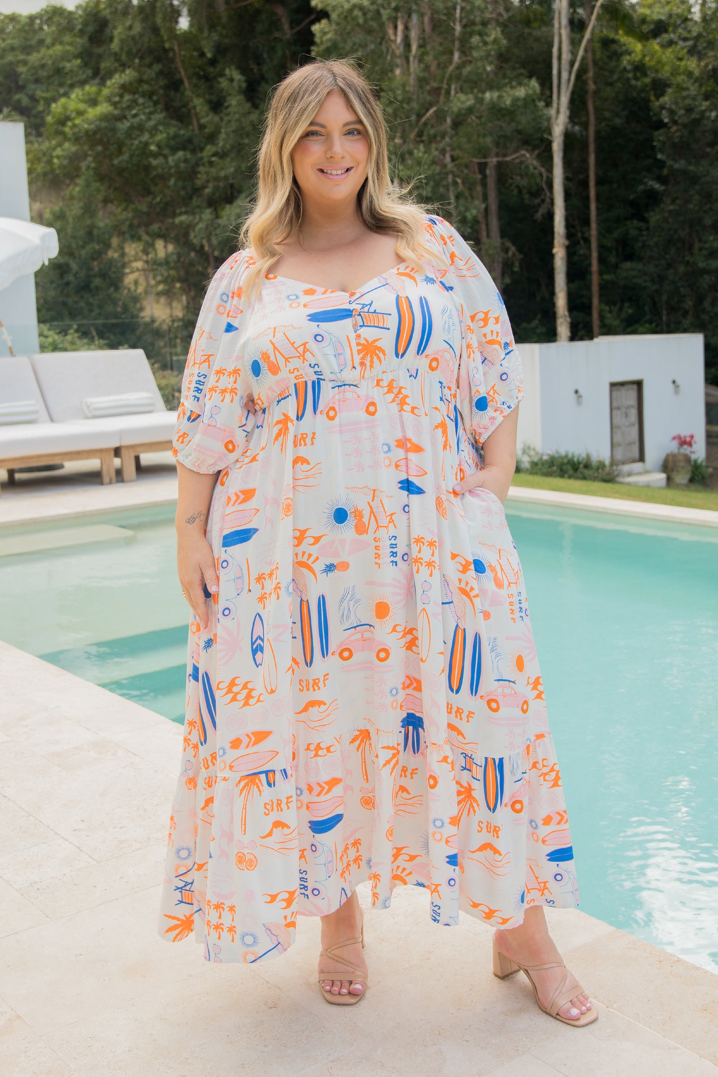 Austin Midi Dress | Surf's Up | FINAL SALE