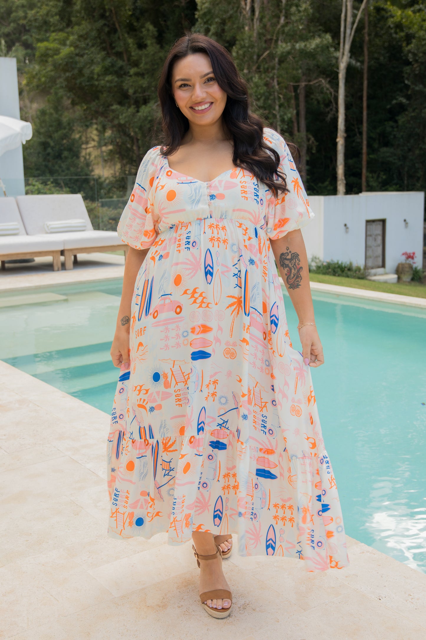 Austin Midi Dress | Surf's Up | FINAL SALE