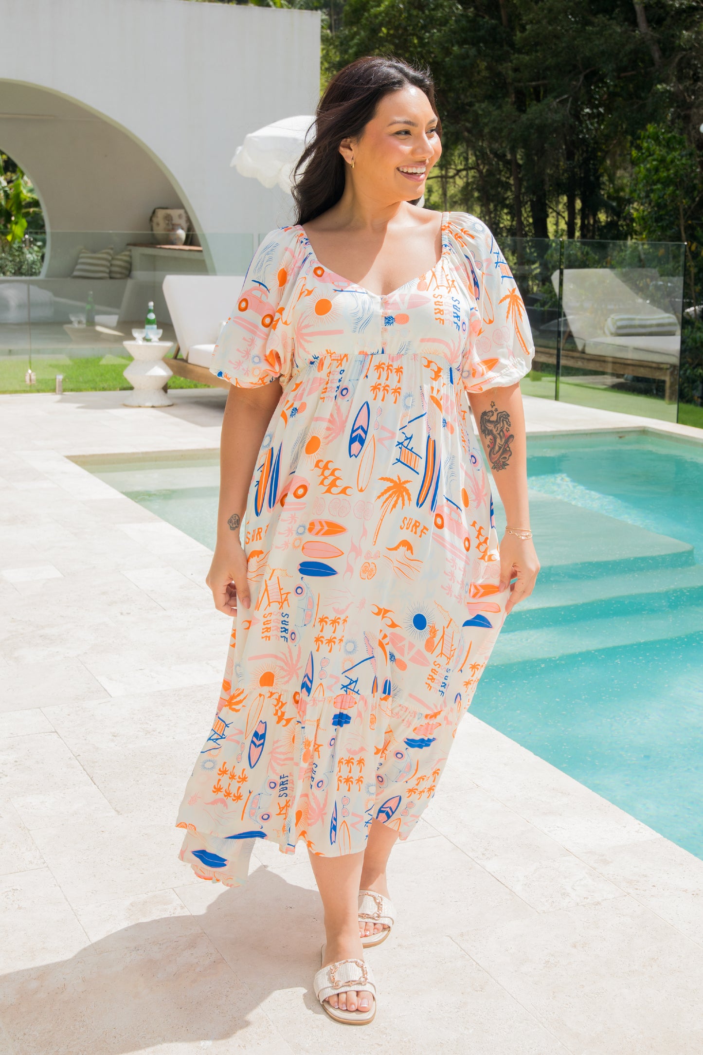Austin Midi Dress | Surf's Up | FINAL SALE