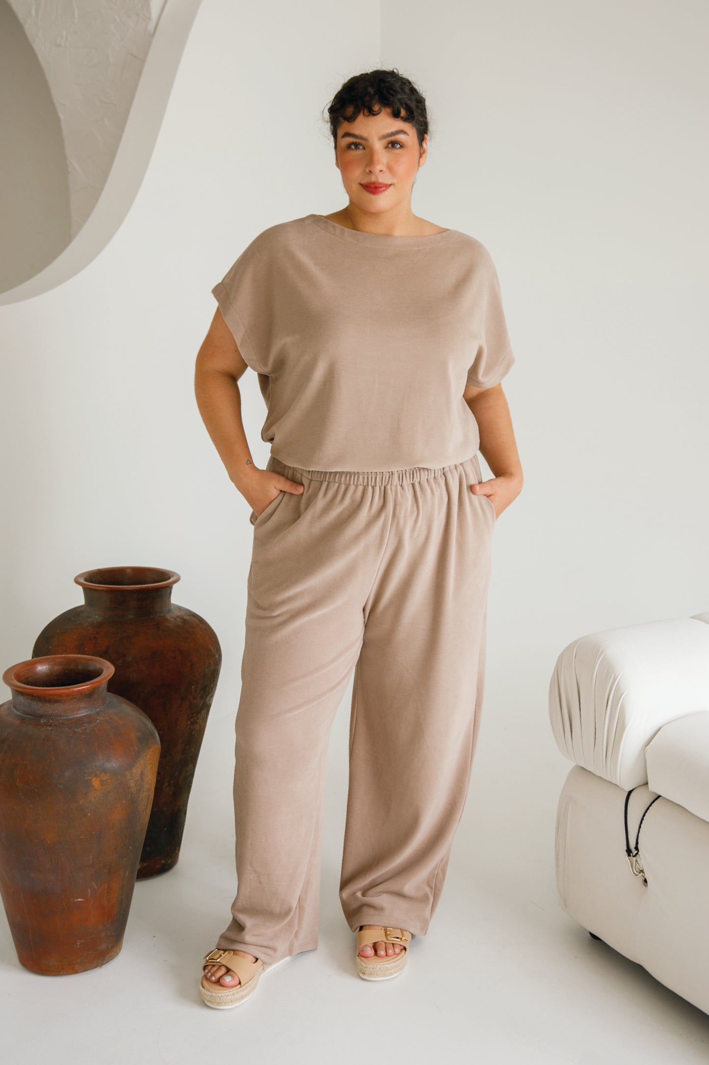 Betty Lounge Pant | Taupe