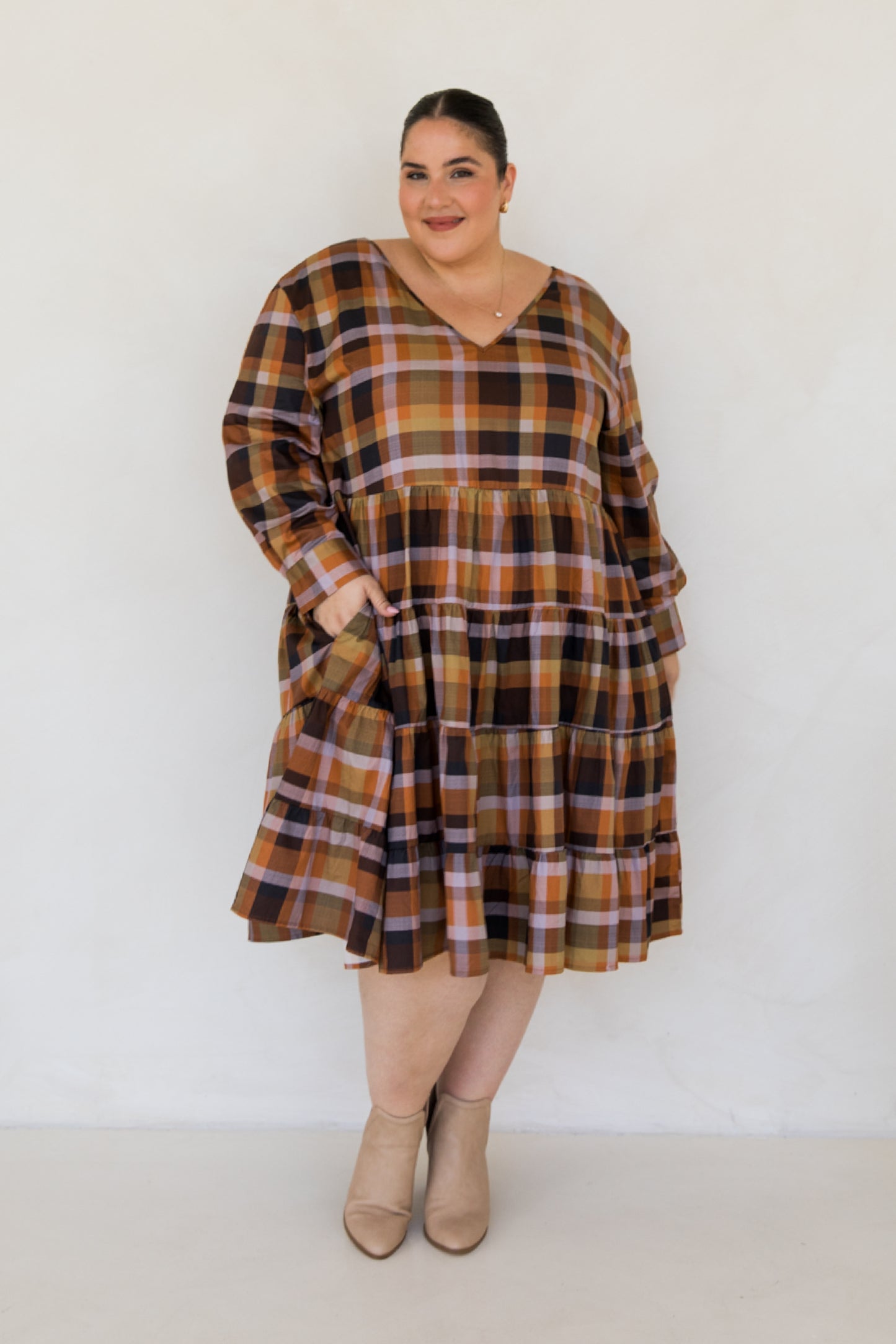 Bonita Dress | Fall Check | FINAL SALE