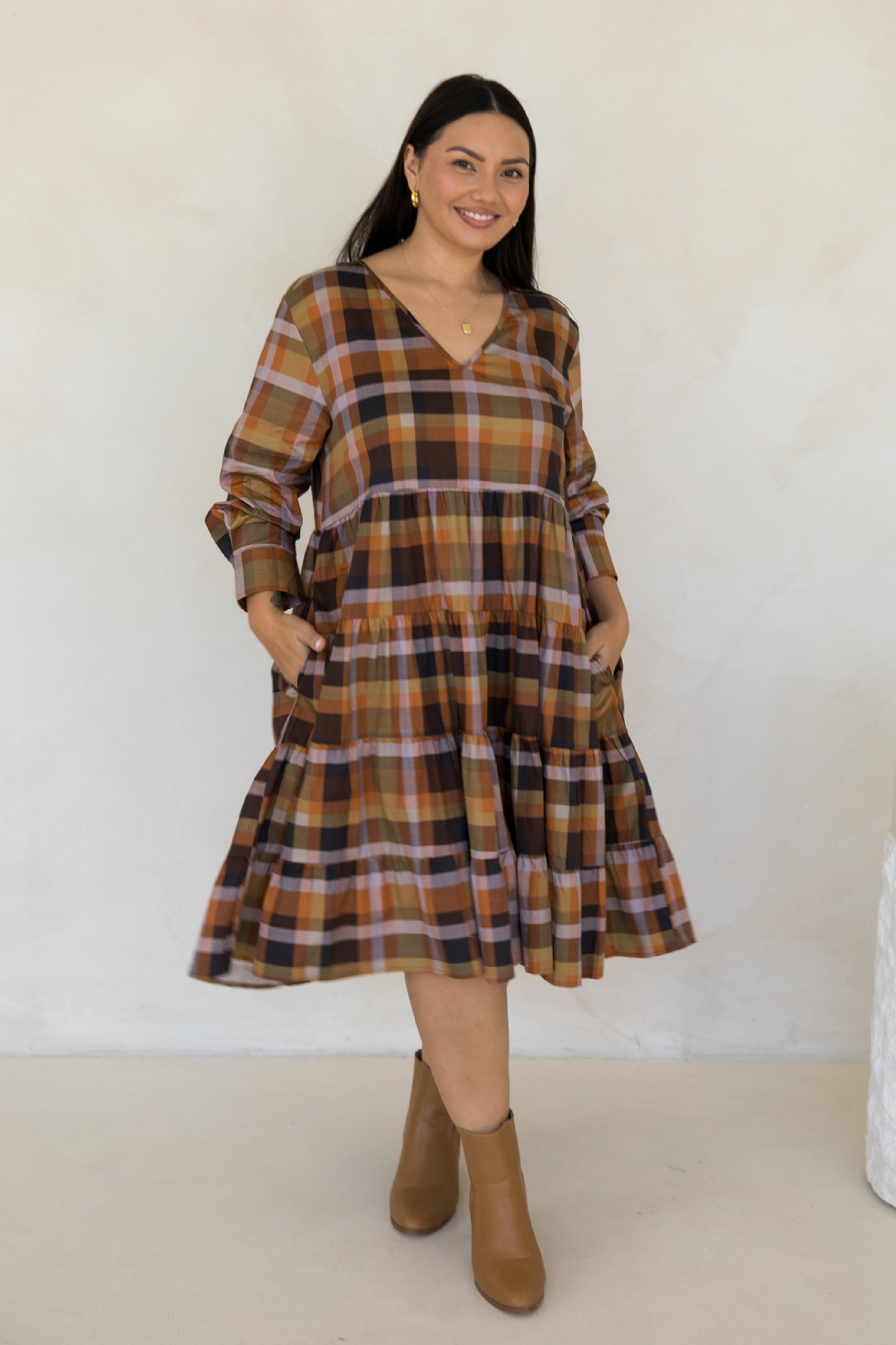 Bonita Dress | Fall Check | FINAL SALE
