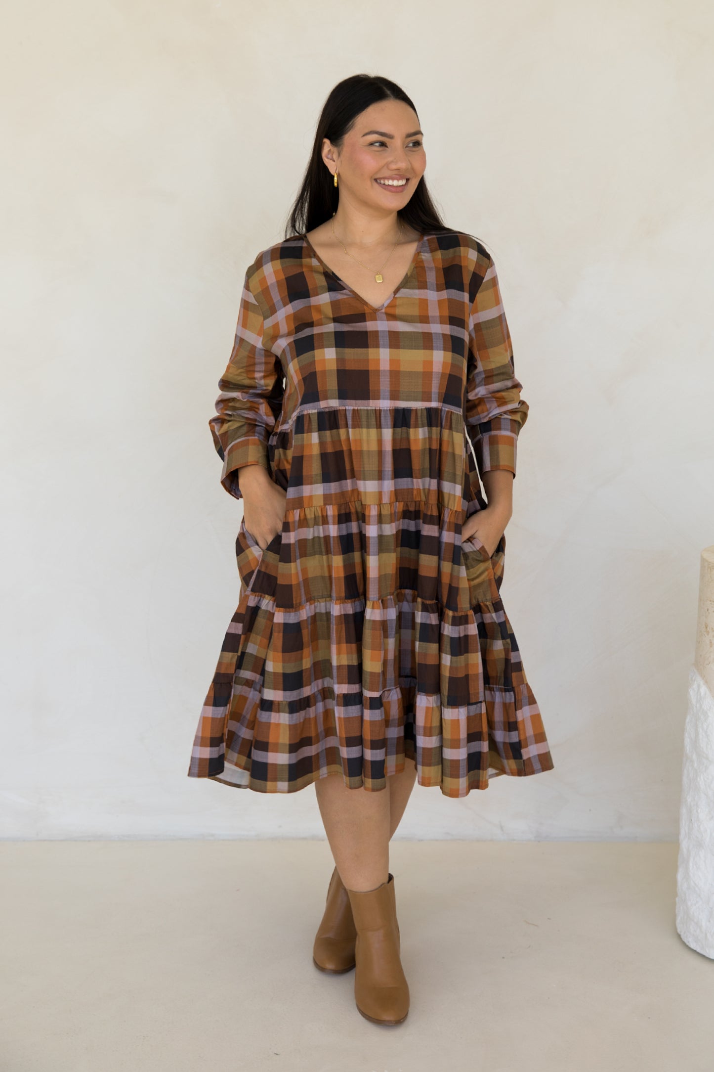 Bonita Dress | Fall Check | FINAL SALE
