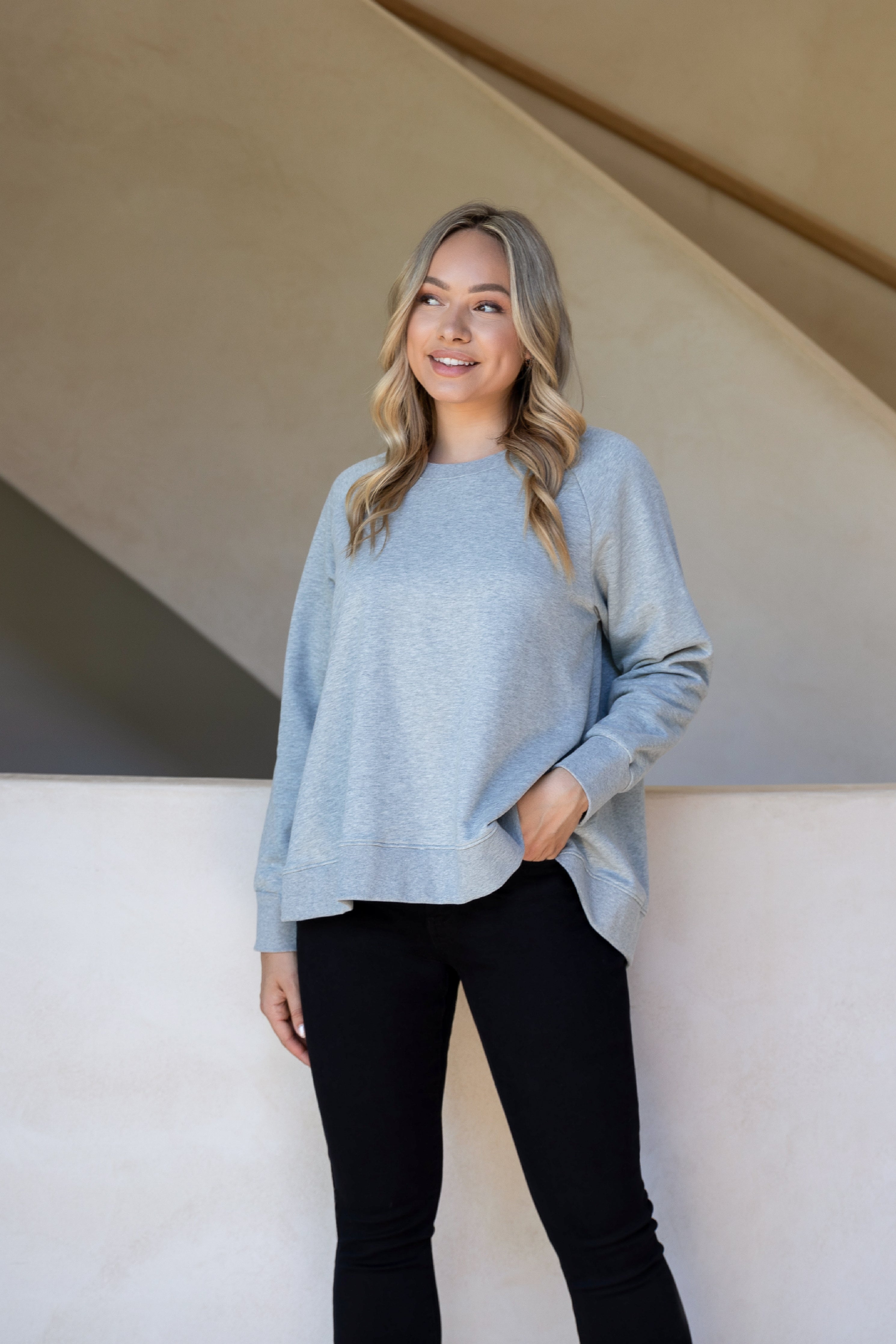 Brodie Sweater in Grey PQ Collection Shop Online Now