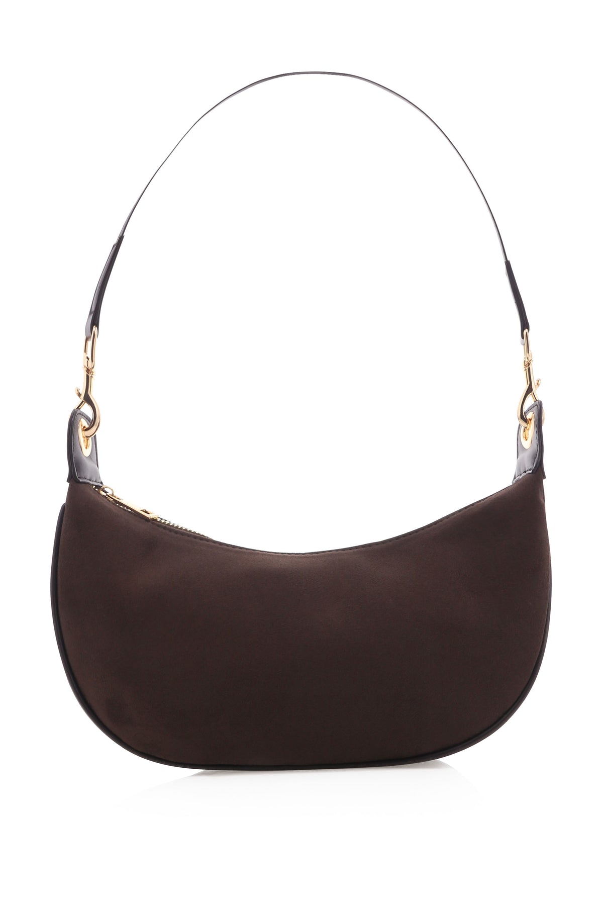 CELESTE Shoulder Bag | Dark Cacao Suede