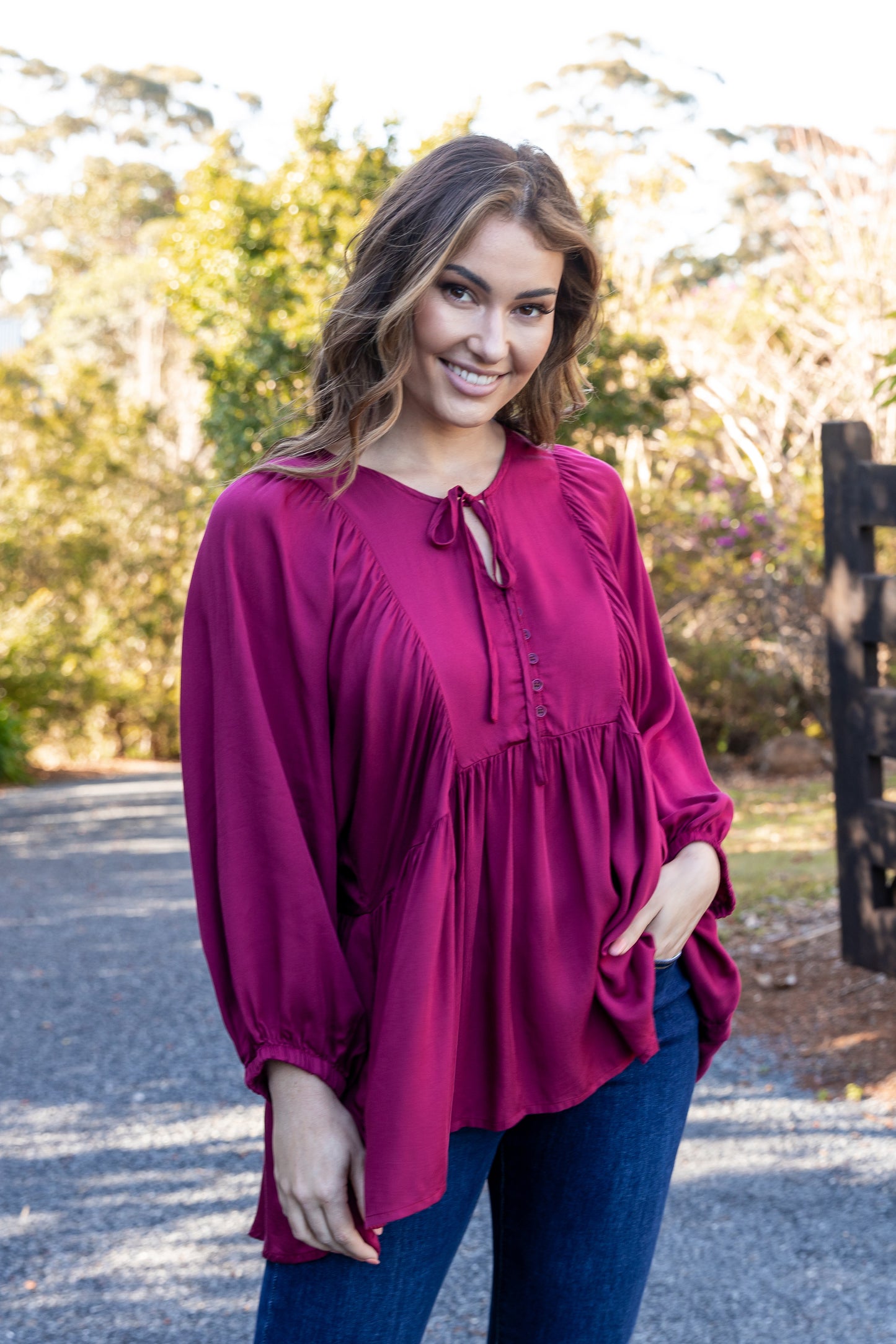Charlie Top | Merlot | FINAL SALE
