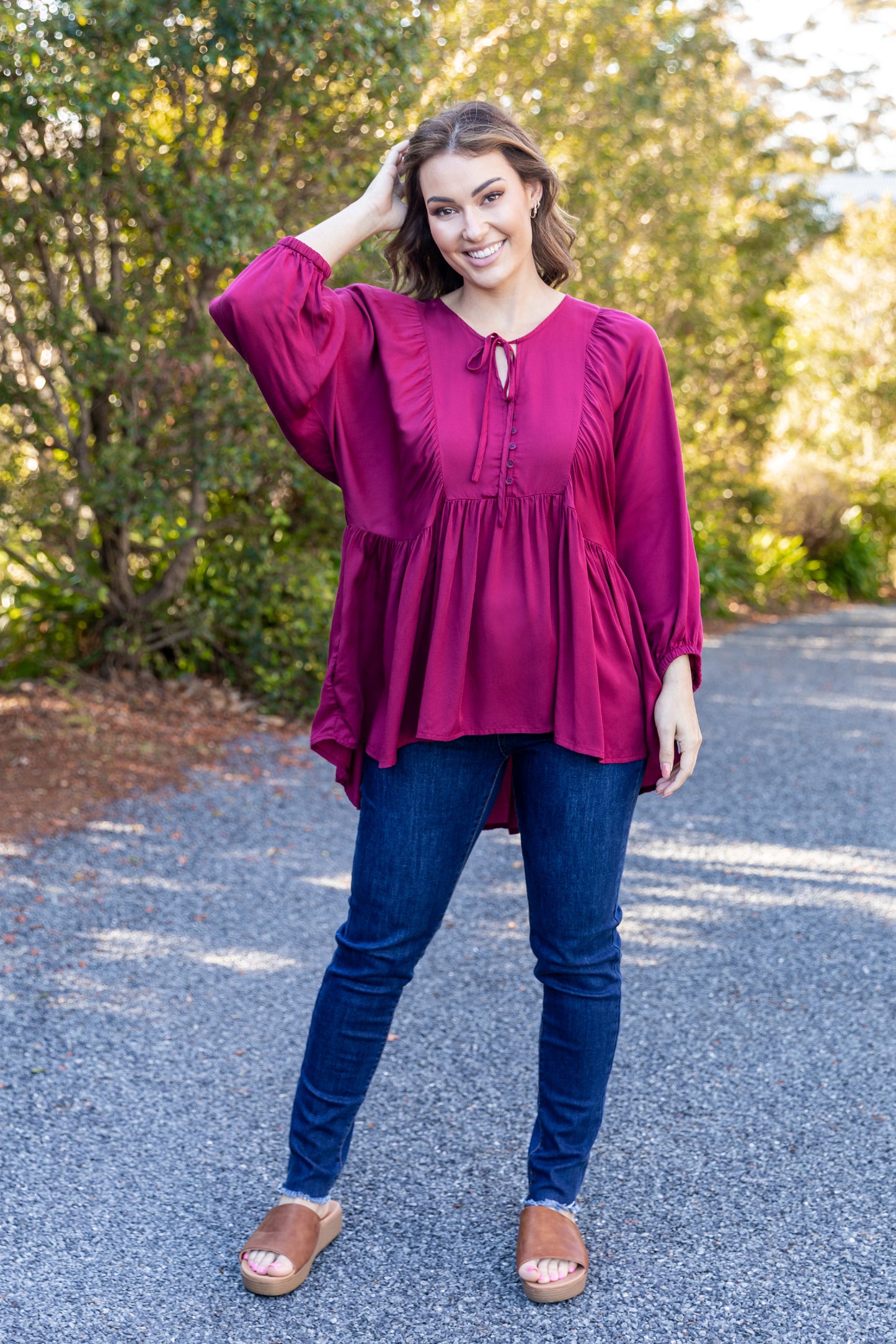 Charlie Top | Merlot | FINAL SALE