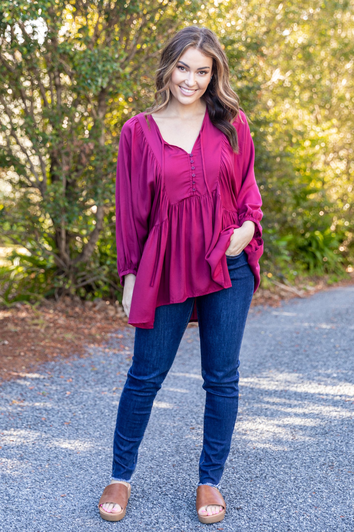 Charlie Top | Merlot | FINAL SALE