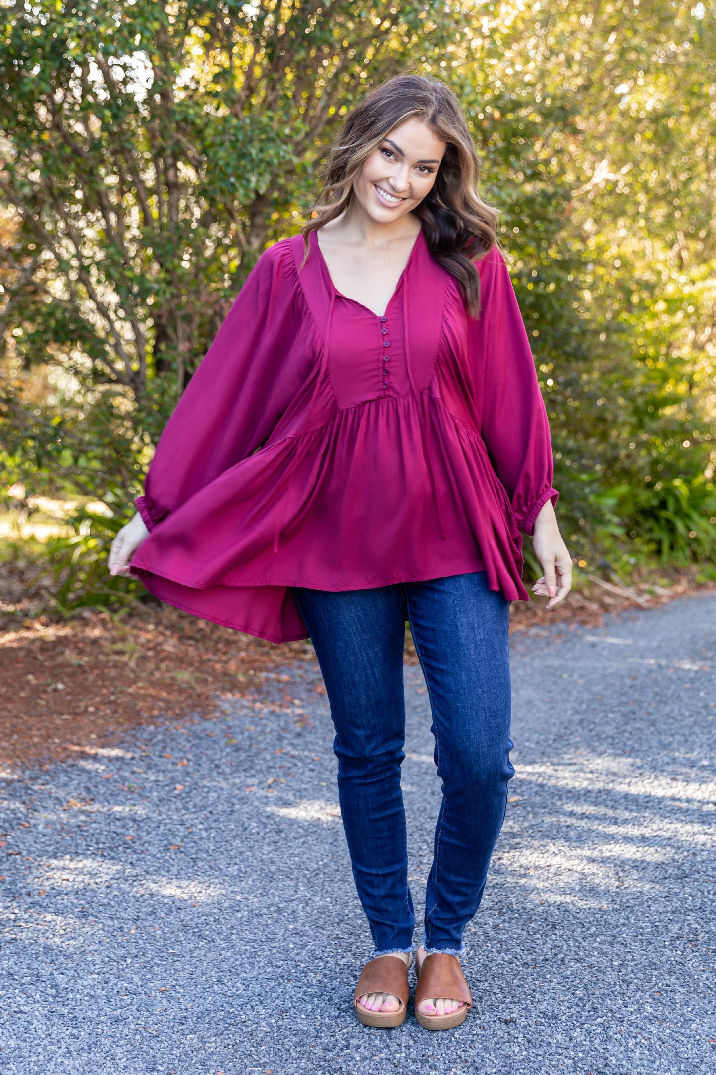 Charlie Top | Merlot | FINAL SALE