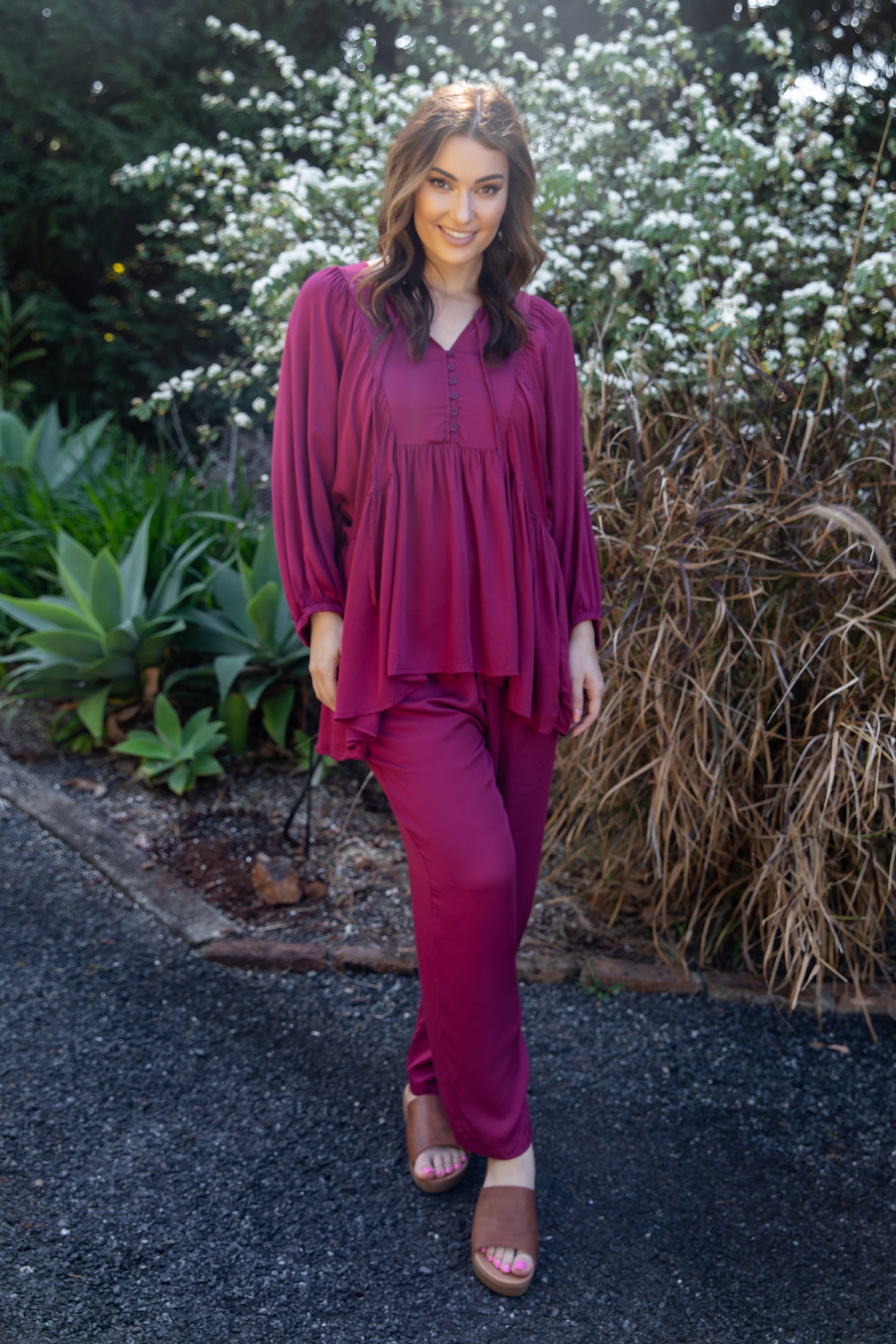 Charlie Top | Merlot | FINAL SALE