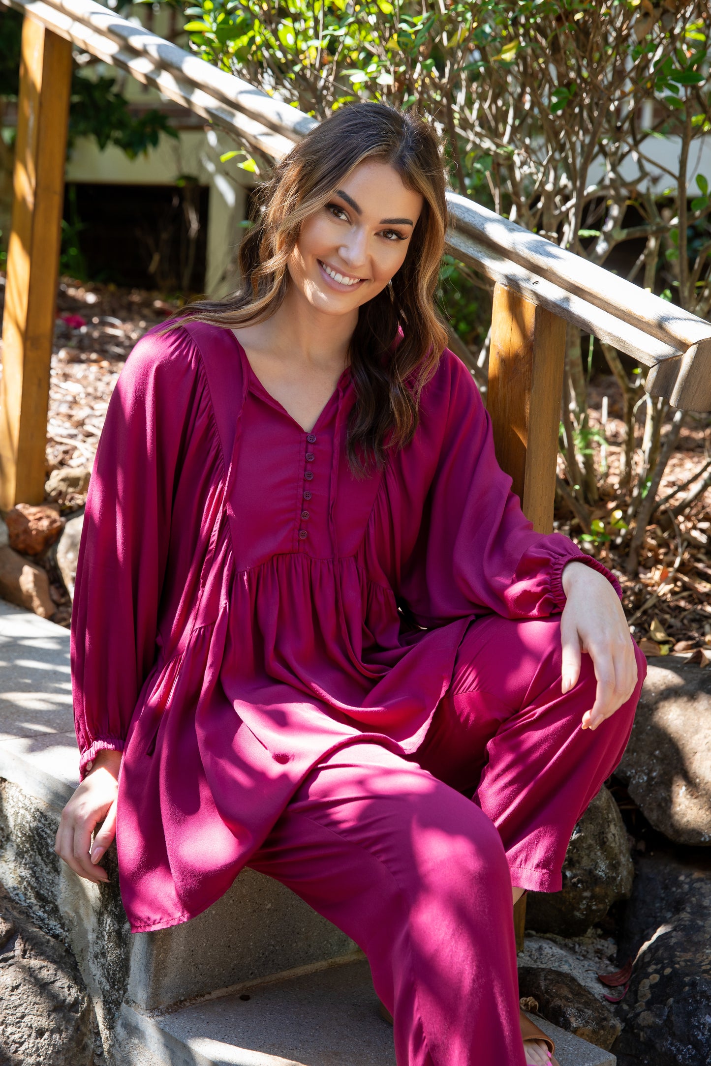 Charlie Top | Merlot | FINAL SALE