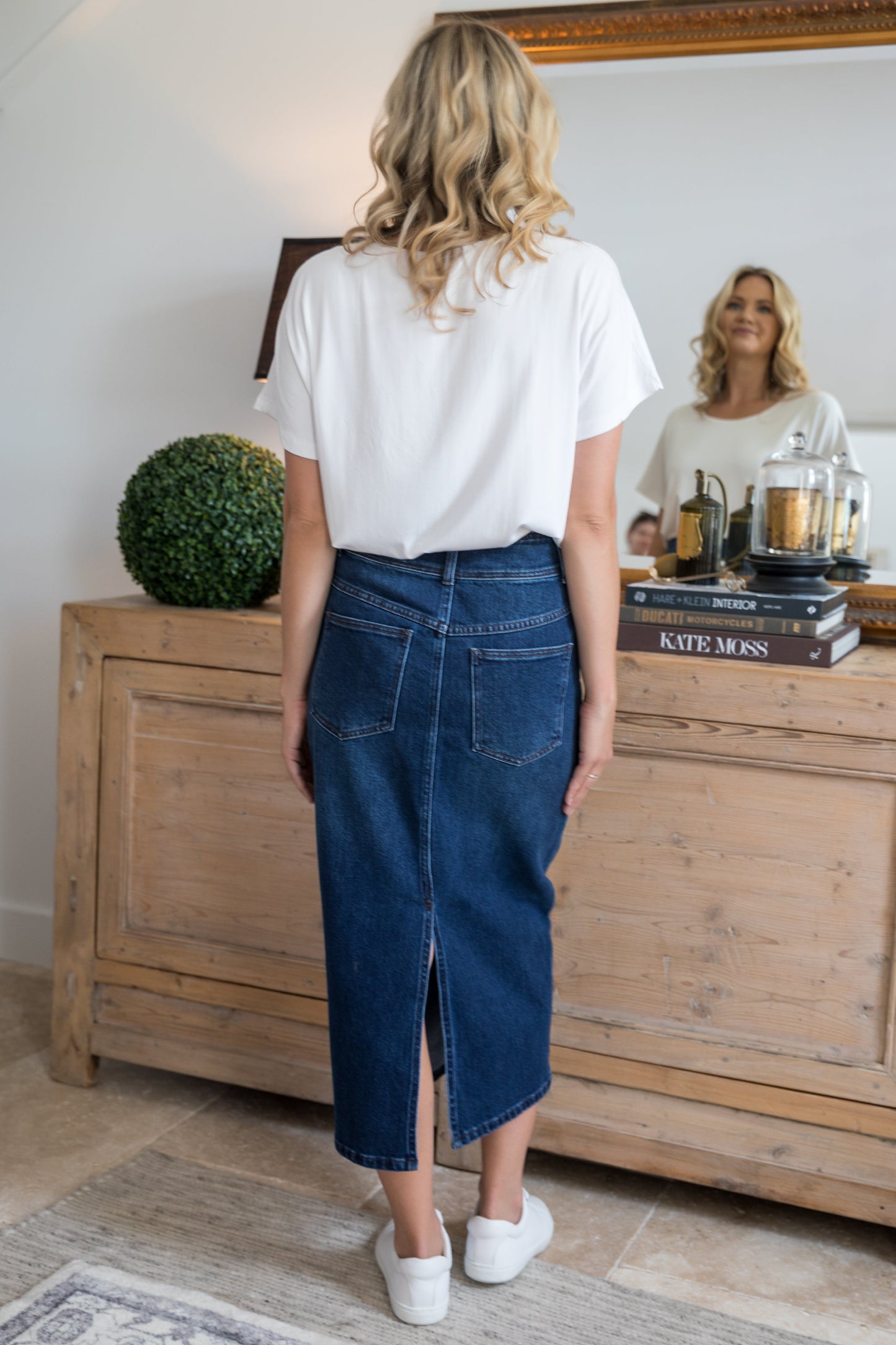 Denim Maxi Skirt | Dark Denim | FINAL SALE
