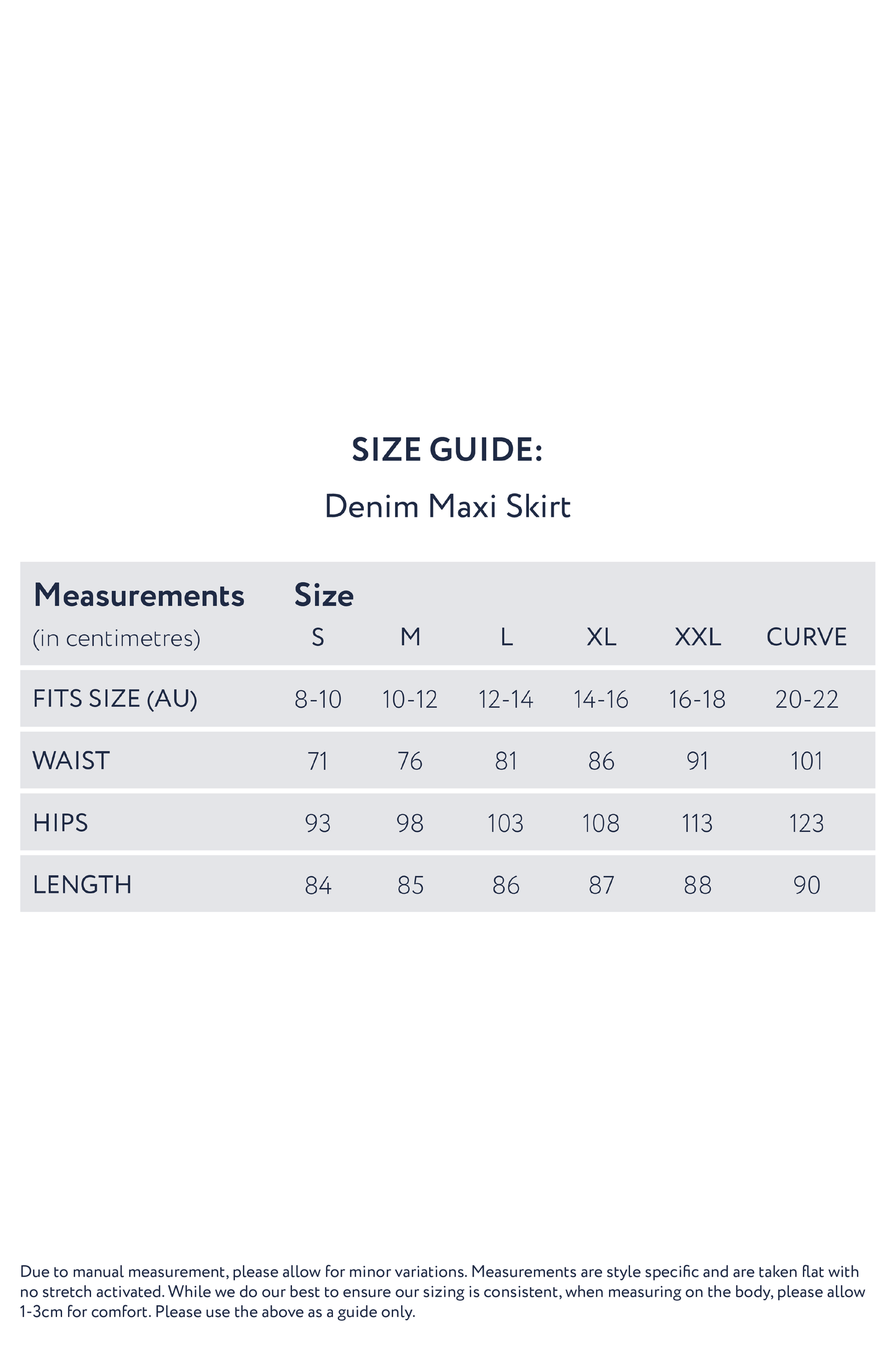 Denim Maxi Skirt | Dark Denim | FINAL SALE