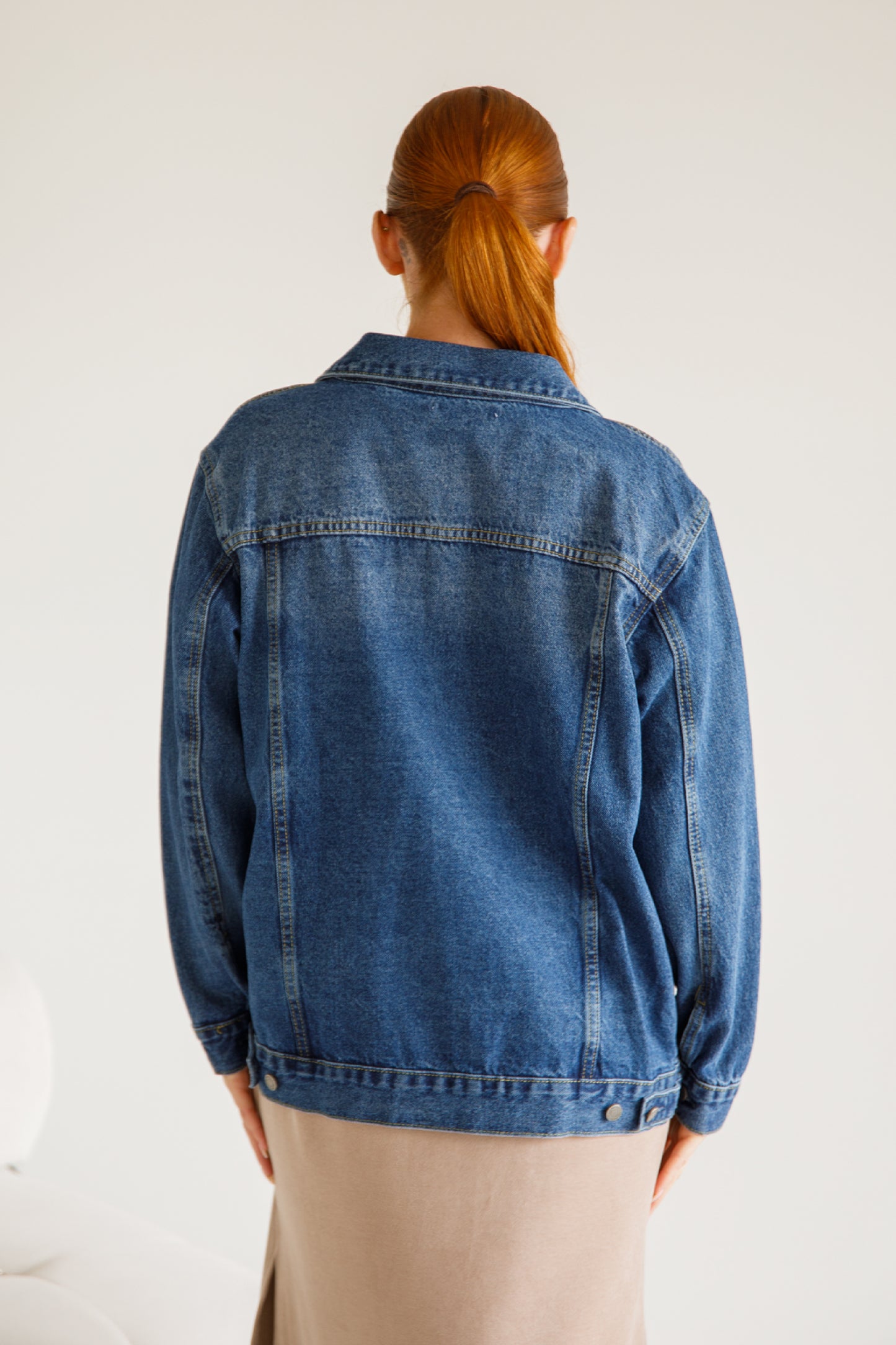 Signature Relaxed Denim Jacket | Dark Wash Denim