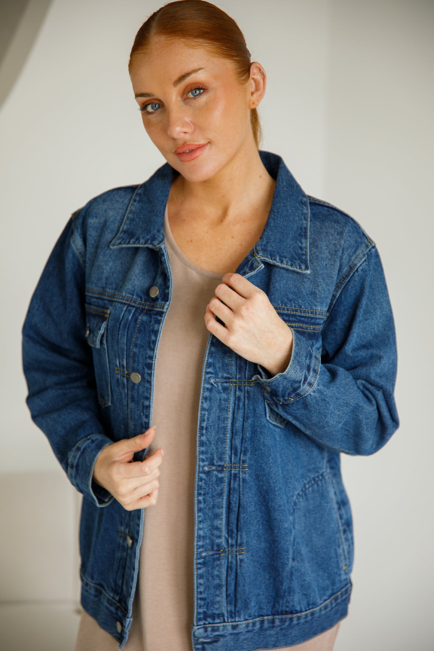 Signature Relaxed Denim Jacket | Dark Wash Denim