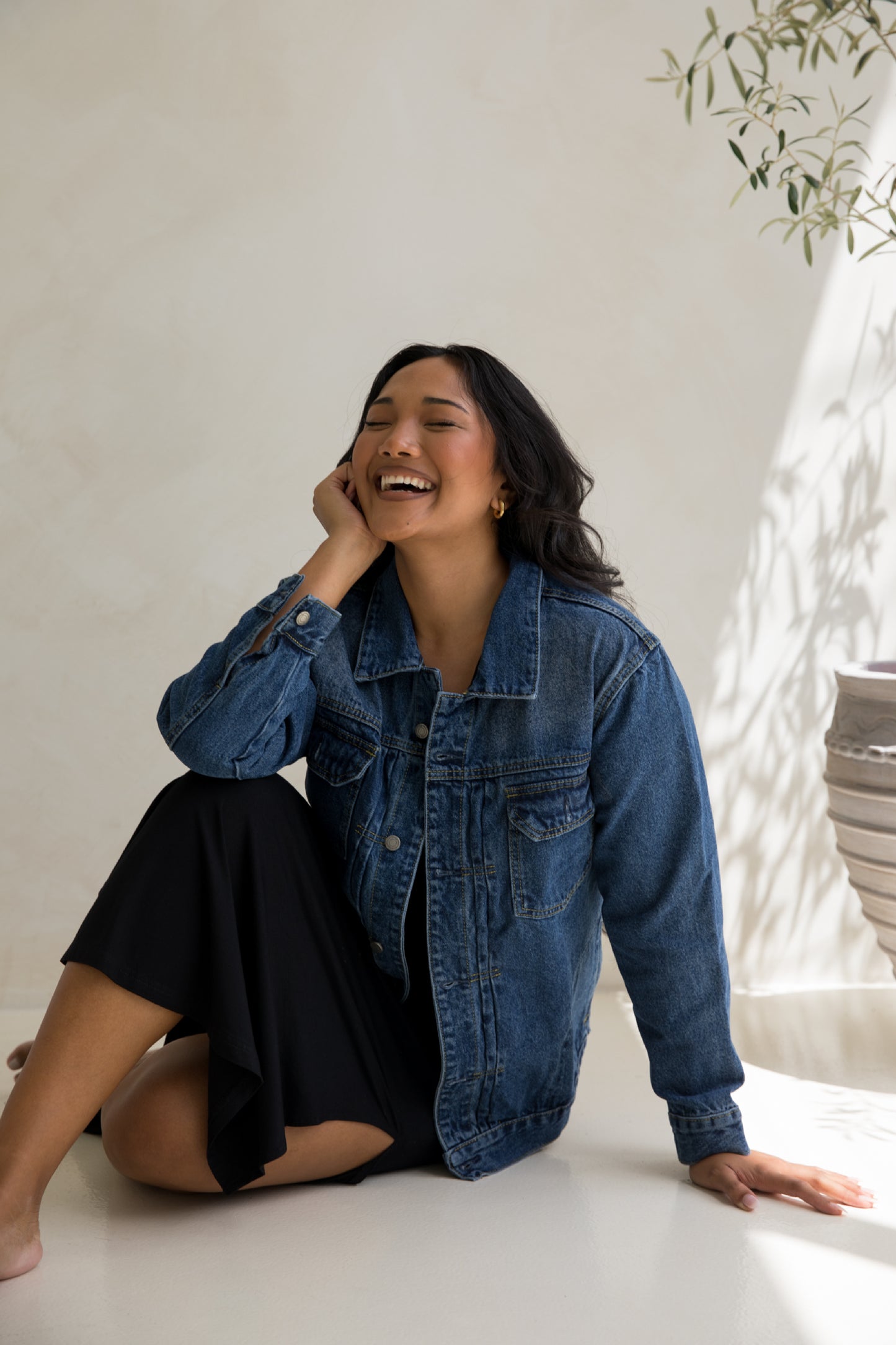 Signature Relaxed Denim Jacket | Dark Wash Denim