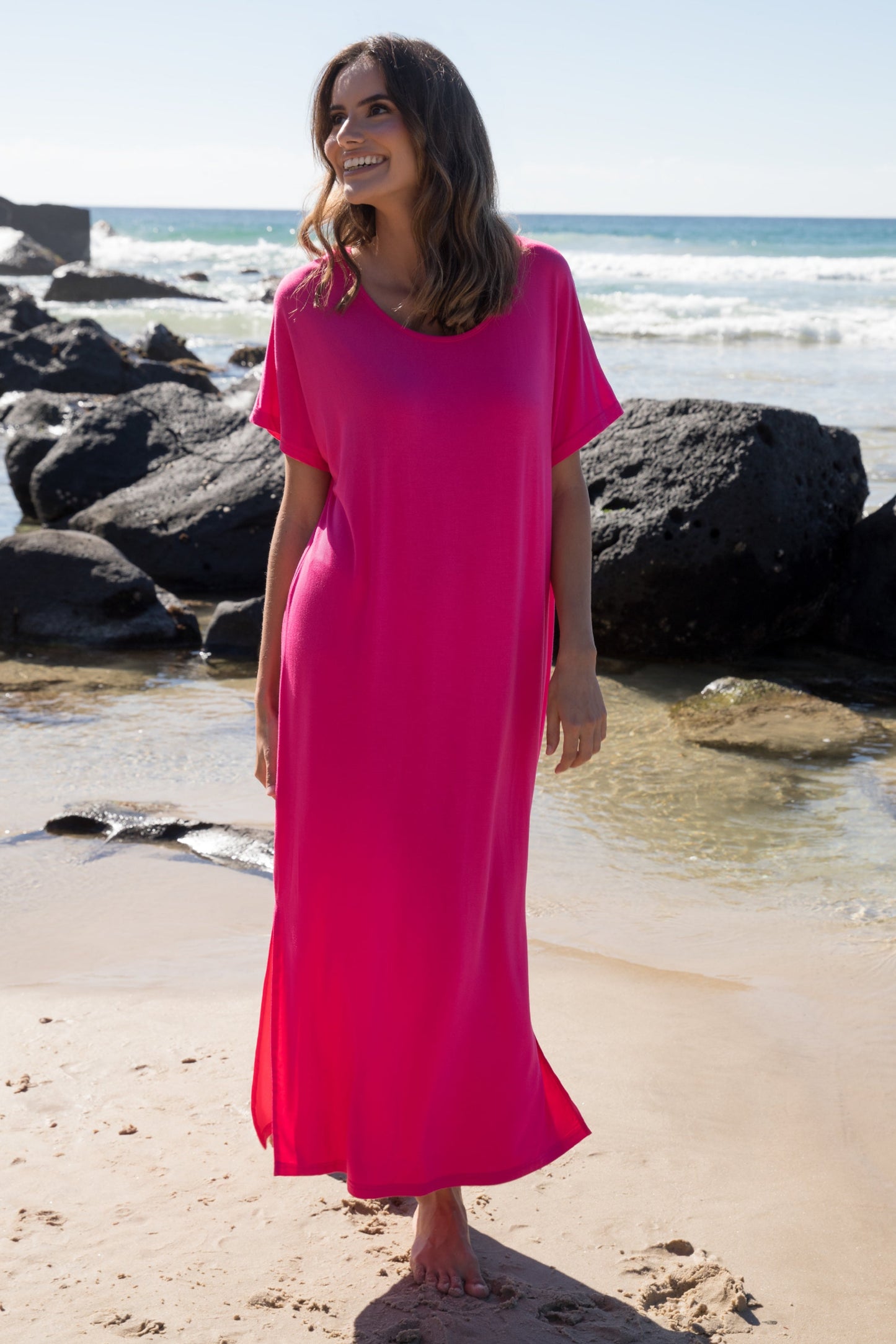 Plus-Sized Pink Dresses | PQ Collection | Destiny Dress in Magenta