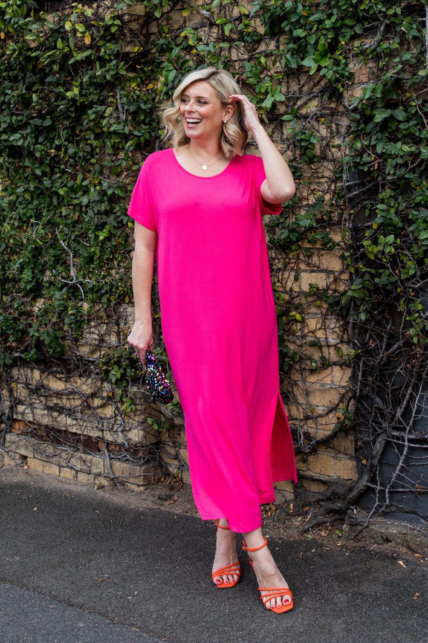 Plus-Sized Pink Dresses | PQ Collection | Destiny Dress in Magenta