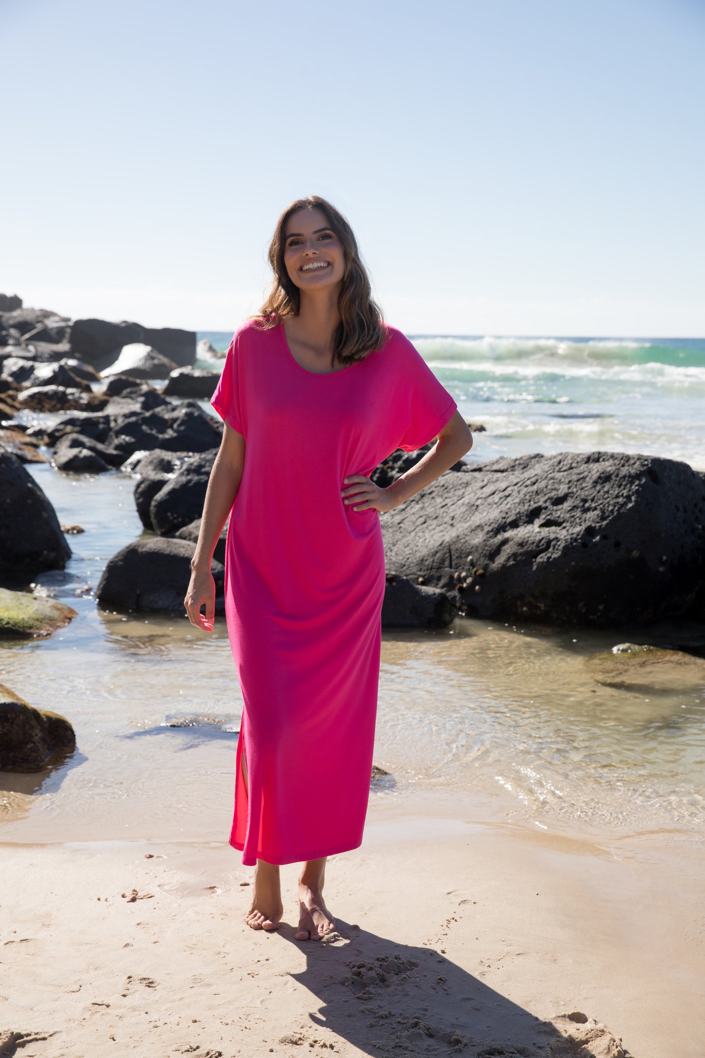 Plus-Sized Pink Dresses | PQ Collection | Destiny Dress in Magenta