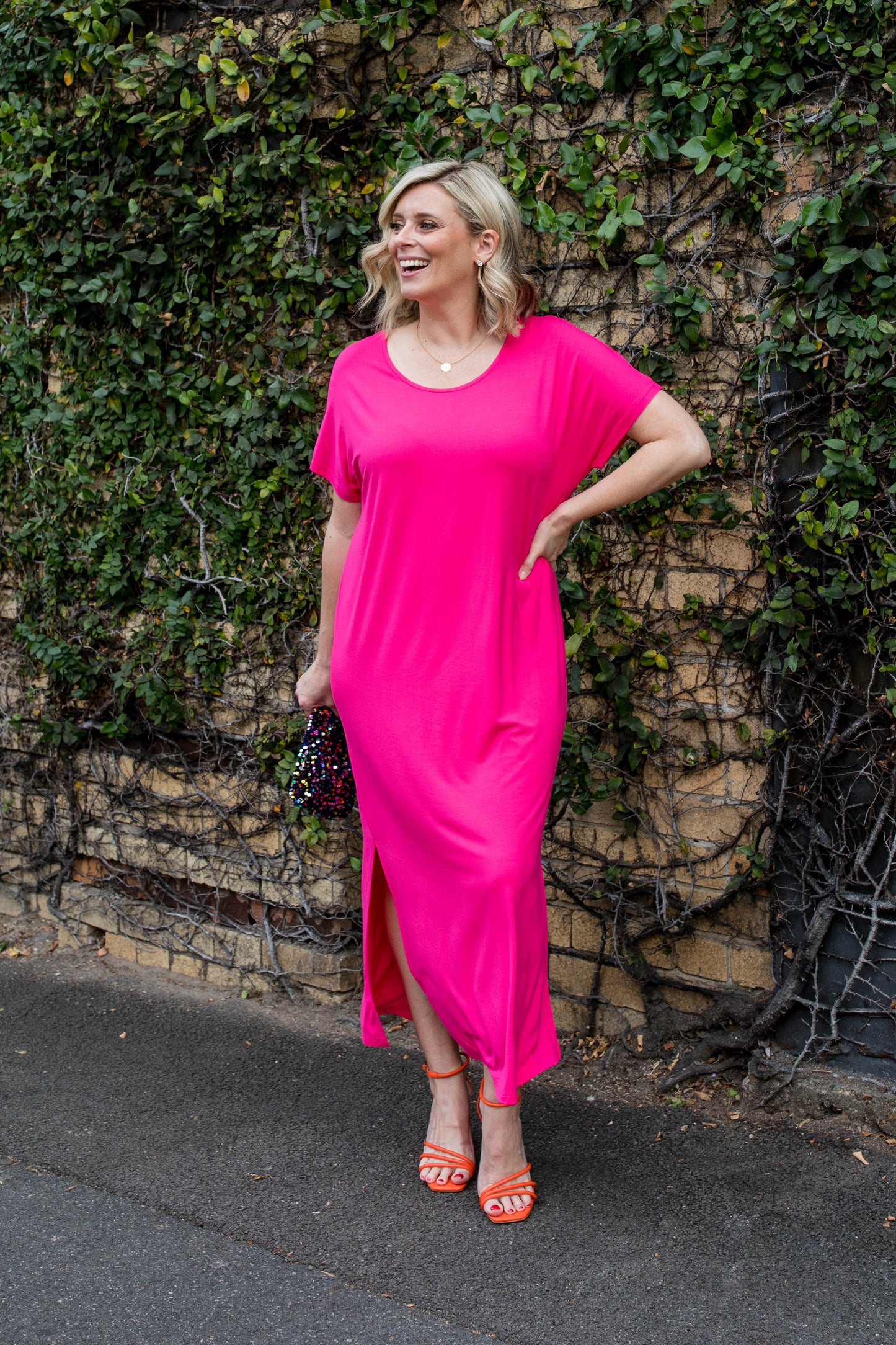 Plus-Sized Pink Dresses | PQ Collection | Destiny Dress in Magenta