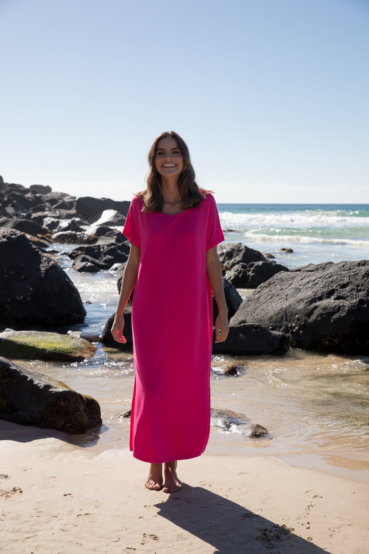 Plus-Sized Pink Dresses | PQ Collection | Destiny Dress in Magenta
