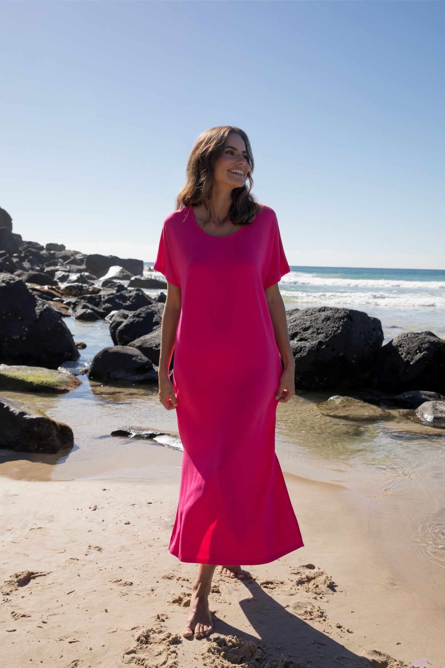Plus-Sized Pink Dresses | PQ Collection | Destiny Dress in Magenta