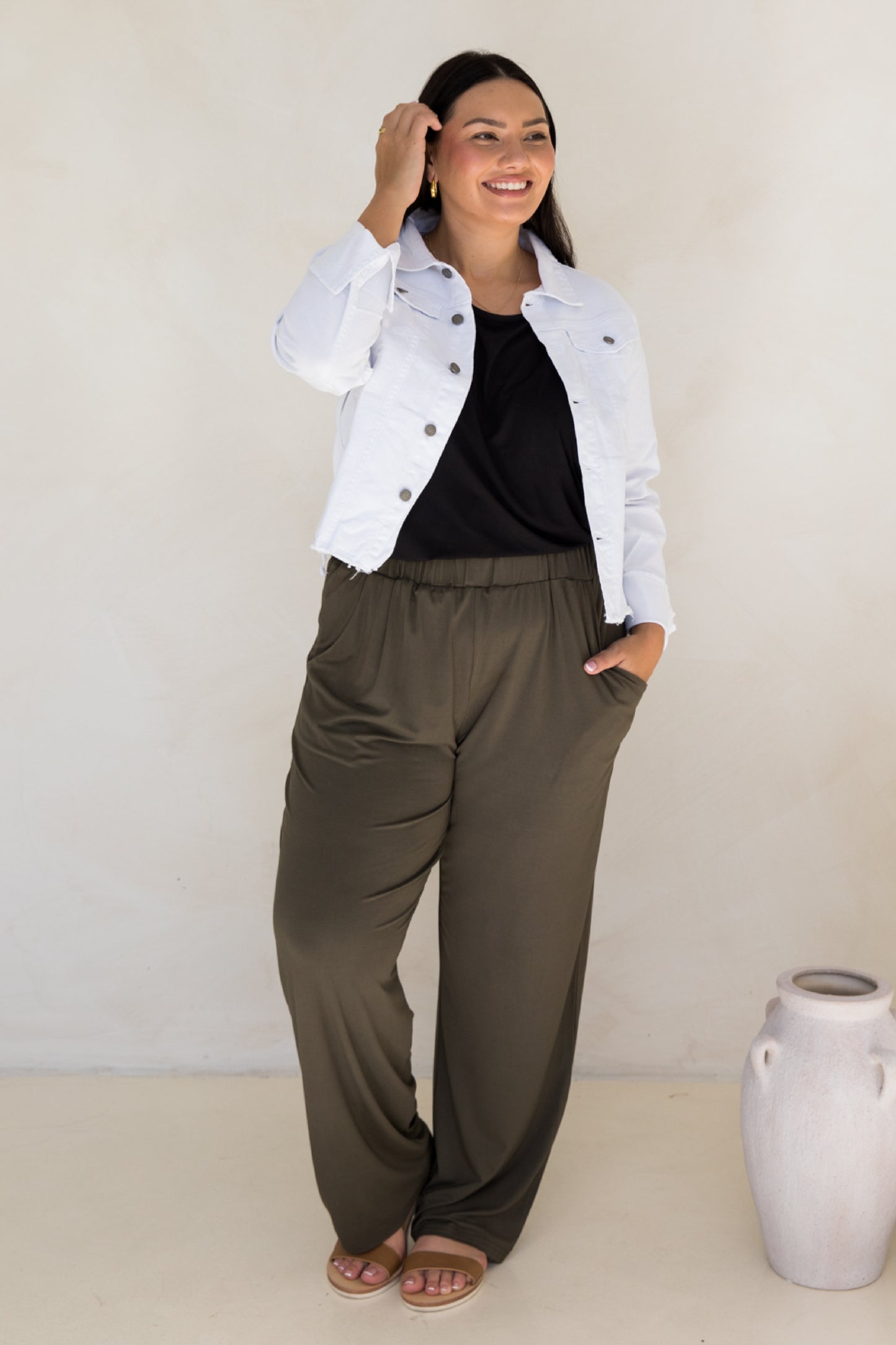 Frayed Denim Jacket | White | FINAL SALE