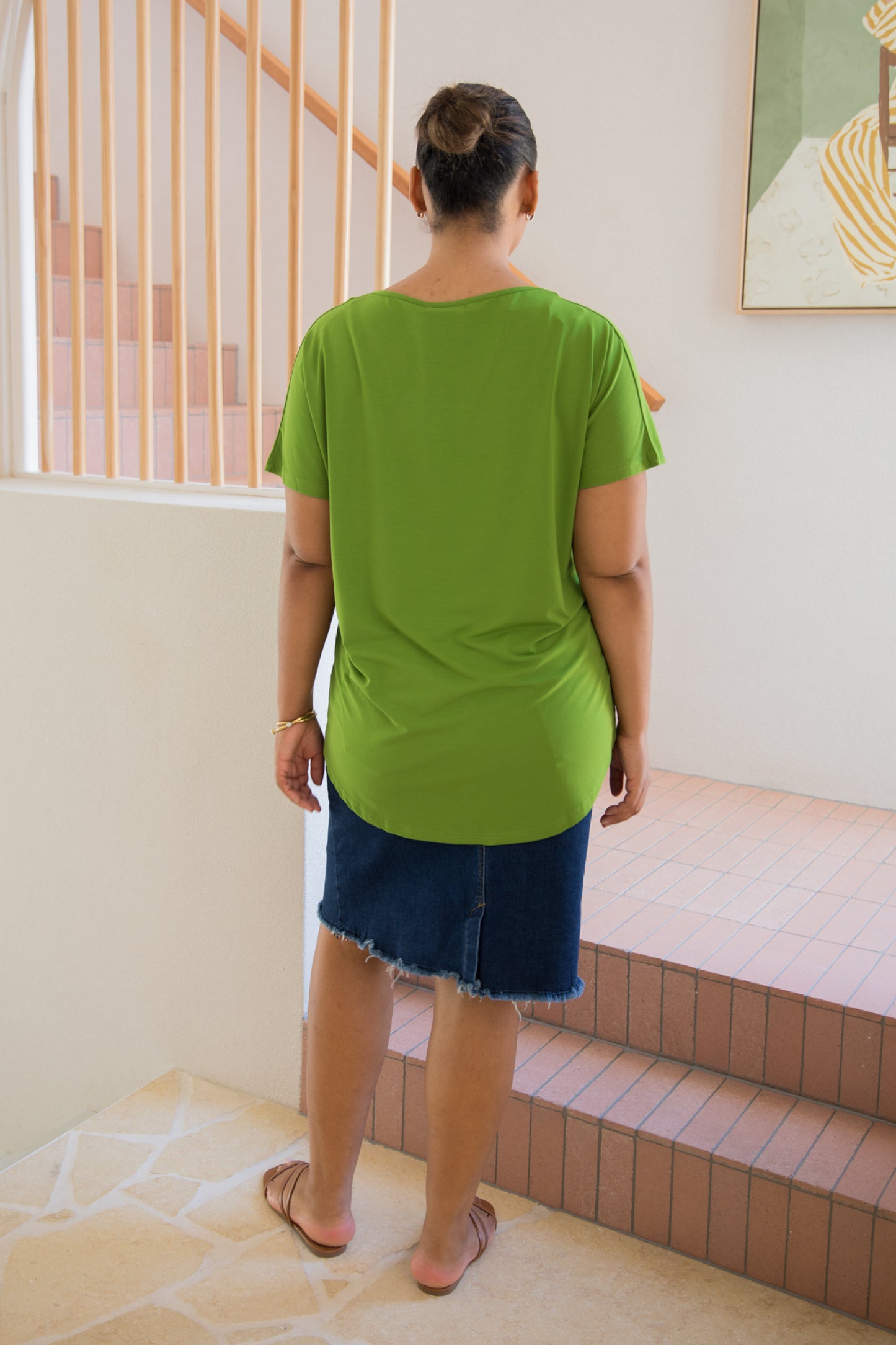 Destiny Bamboo Top | Cucumber Martini | FINAL SALE